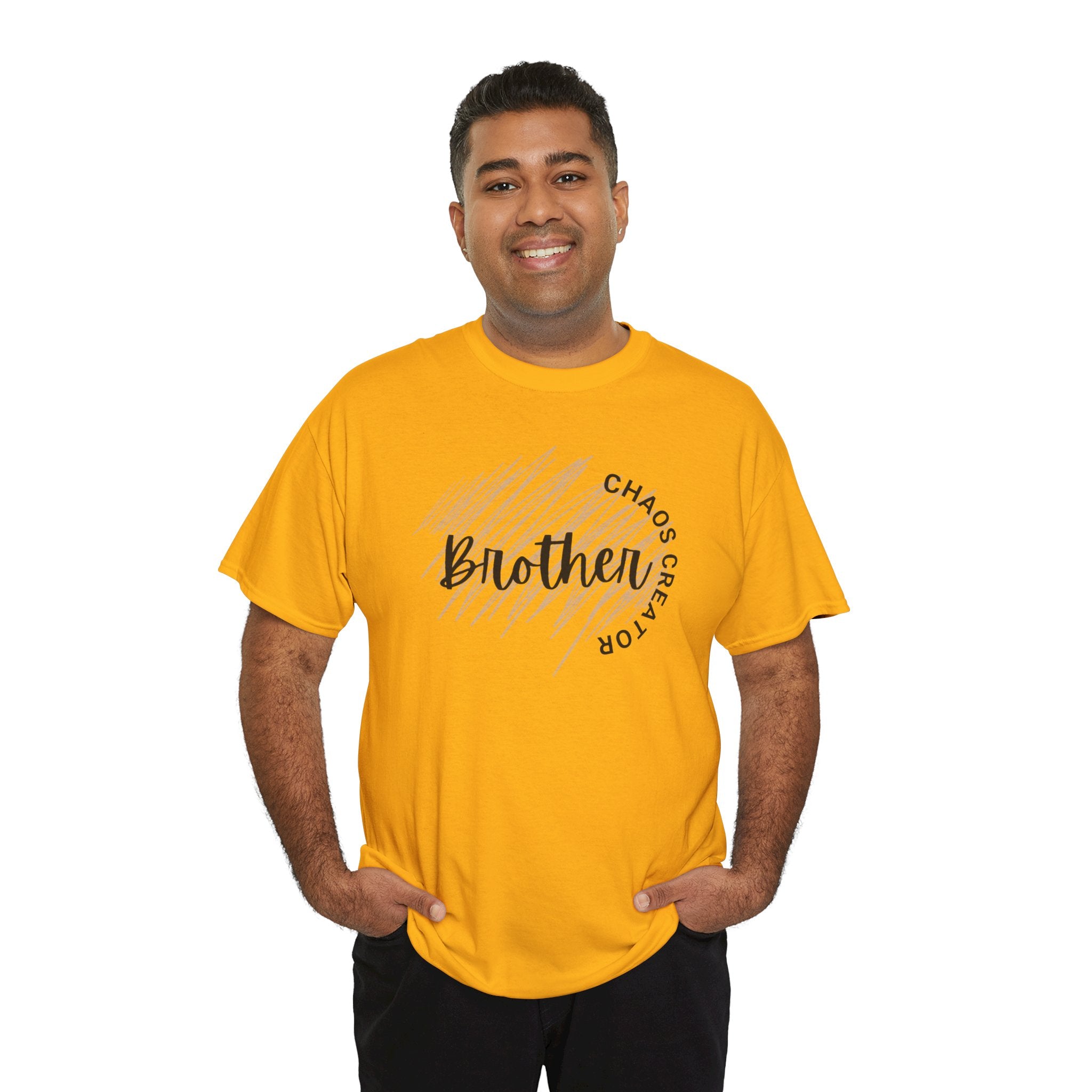 Brother Script Tee — 'Chaos Creator' Graphic Shirt for Siblings