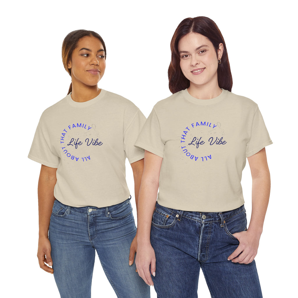 "All About My Family" Life Vibe T-Shirt —Minimal Circle Graphic Tee