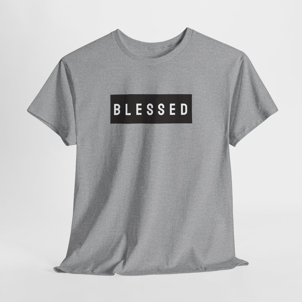 Blessed Box Logo T‑Shirt — Minimal Faith Graphic Tee