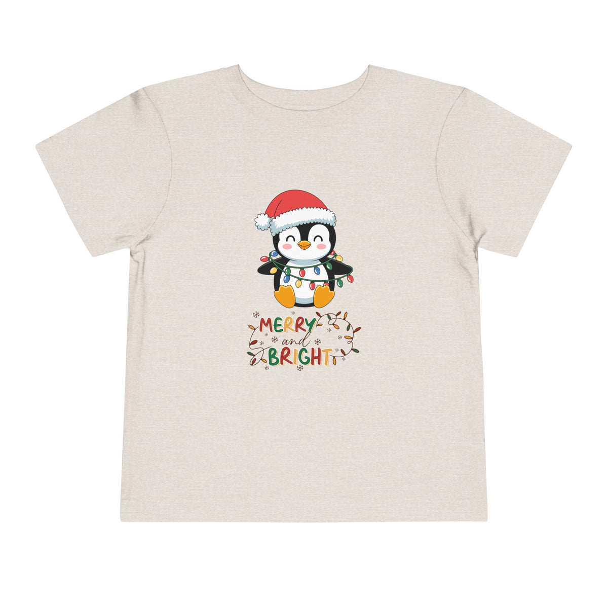 Merry & Bright Penguin Christmas Toddler Tee