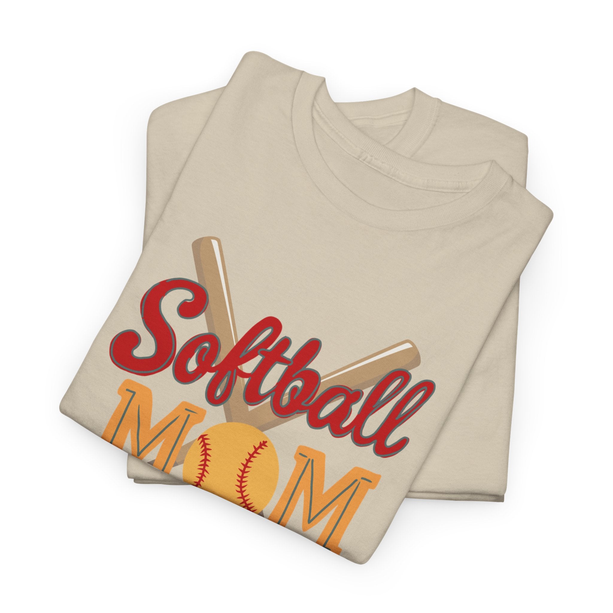 Softball Mom T‑Shirt — Retro Crossed Bats & Ball Tee for Proud Moms