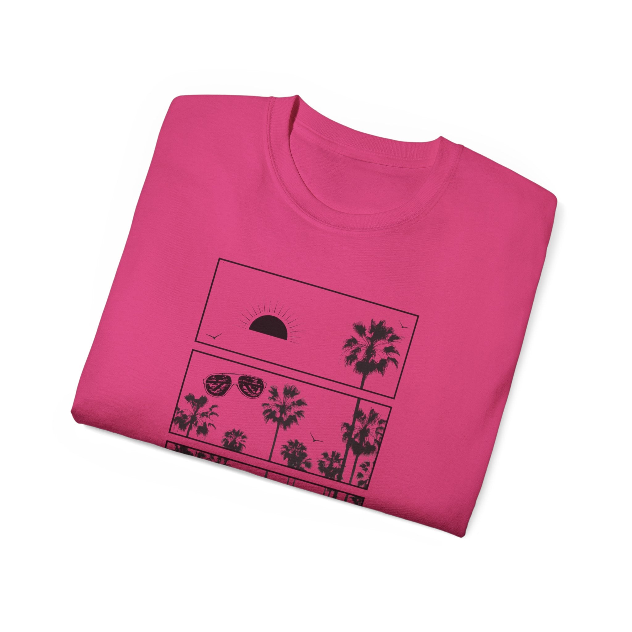 Vacation Loading T‑Shirt — Retro Palm & Sunset Graphic Tee