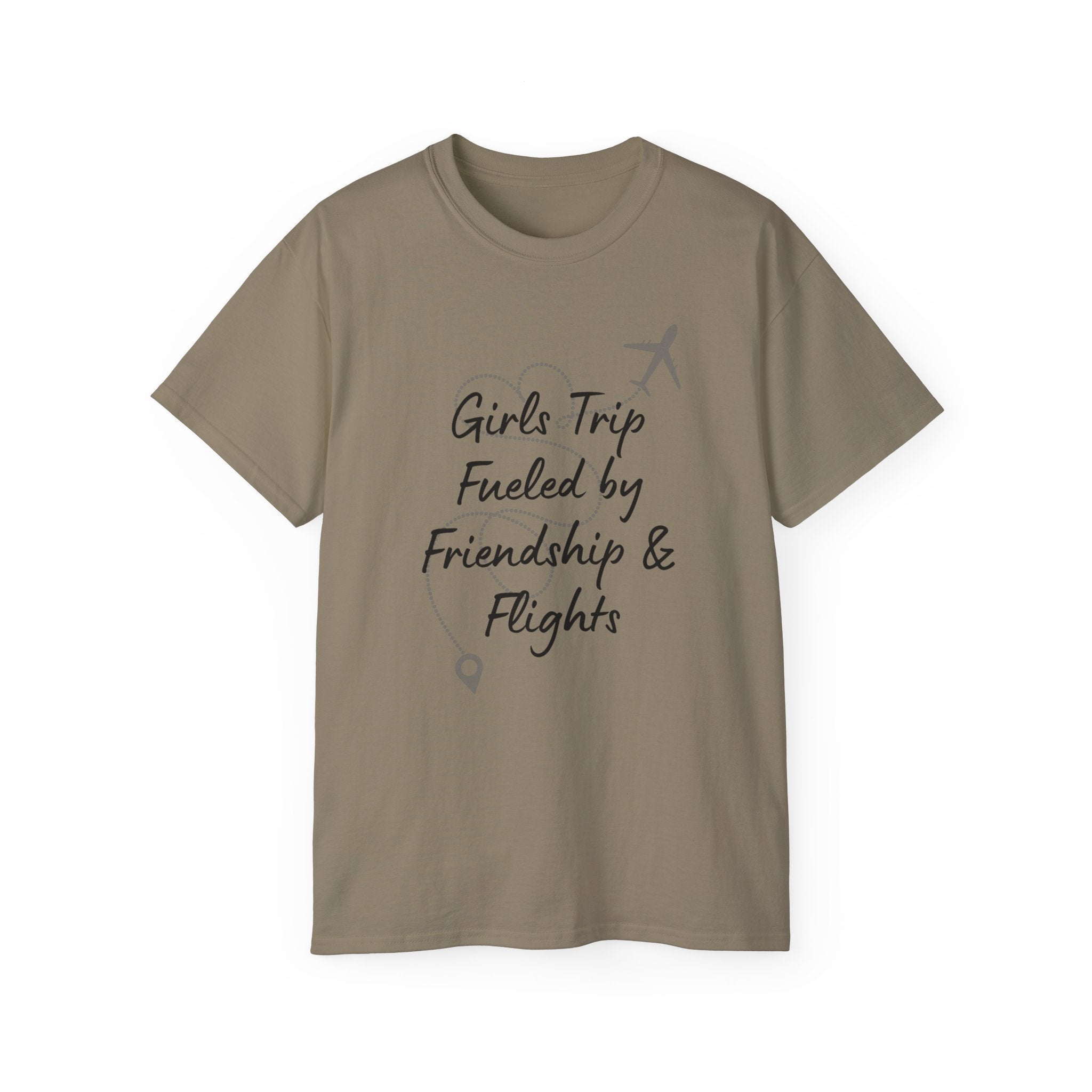 Girls Trip Tee — "Girls Trip Fueled by Friendship & Flights" Travel Shirt