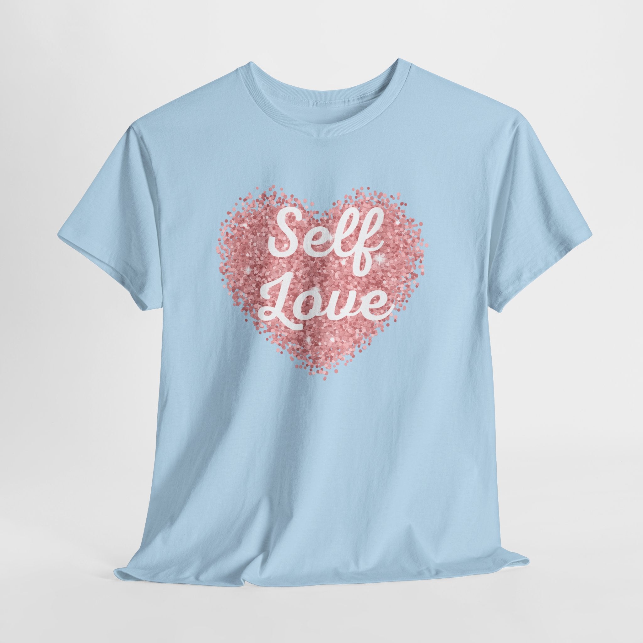Self Love Tee — Pink Heart Mental Health Awareness Shirt