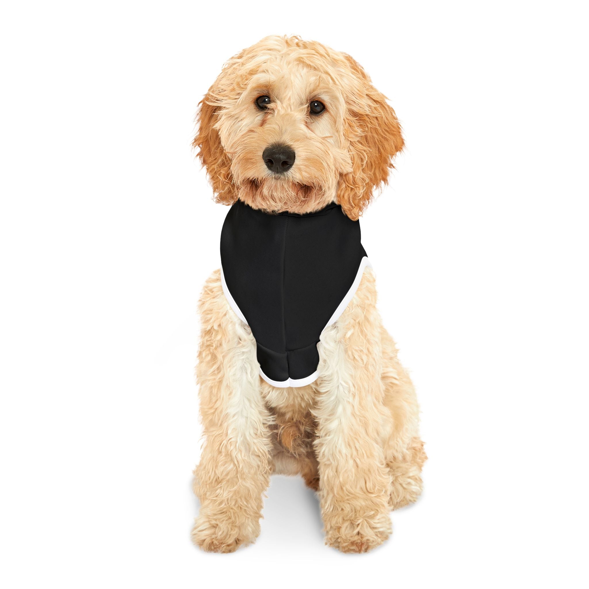 Pet Hoodie — "Mom Made Me Wear This" Black Pet Hoodie