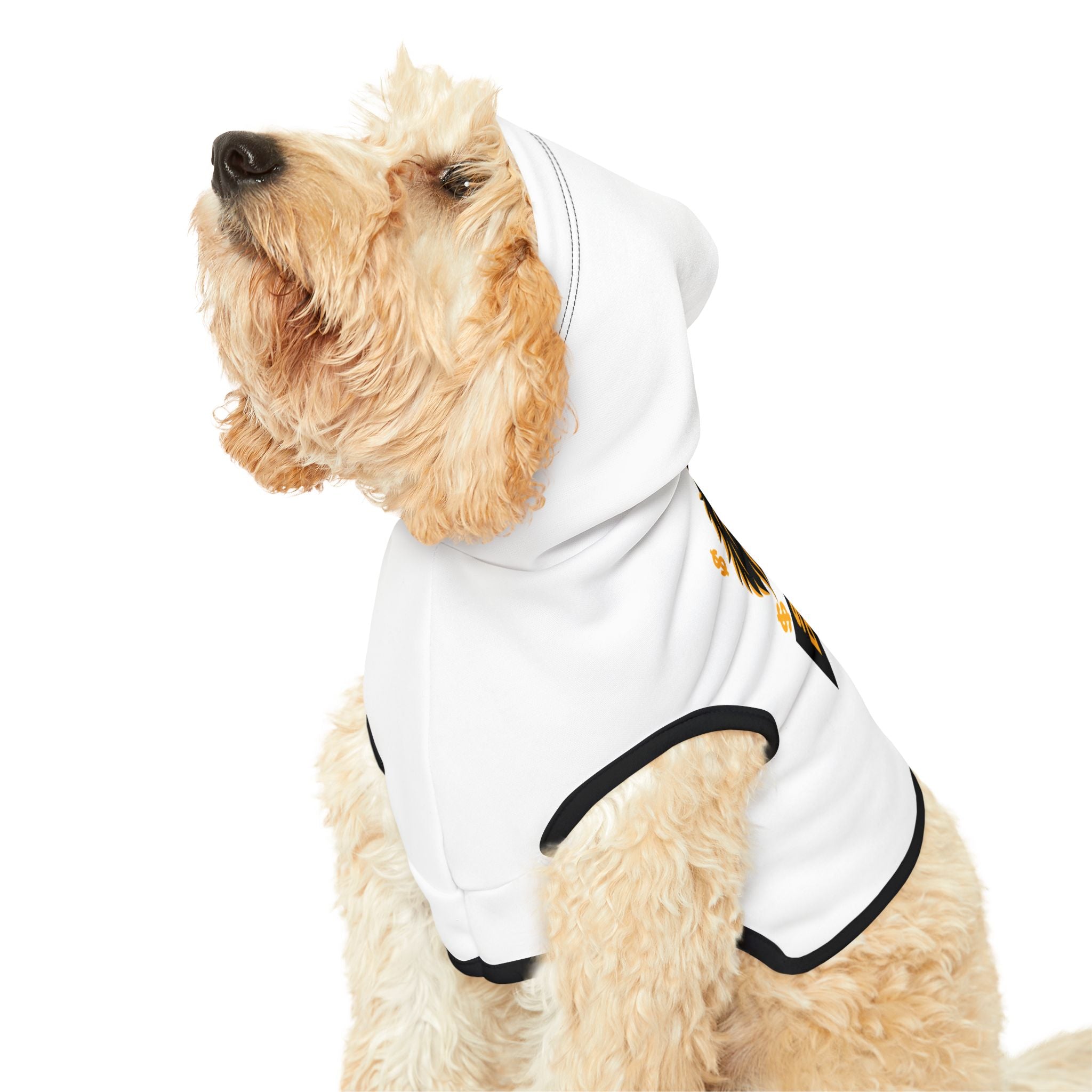 Pet Hoodie — 'Sugar Doggy' Graphic Dog Hoodie (Cool Sunglasses & Money Design)