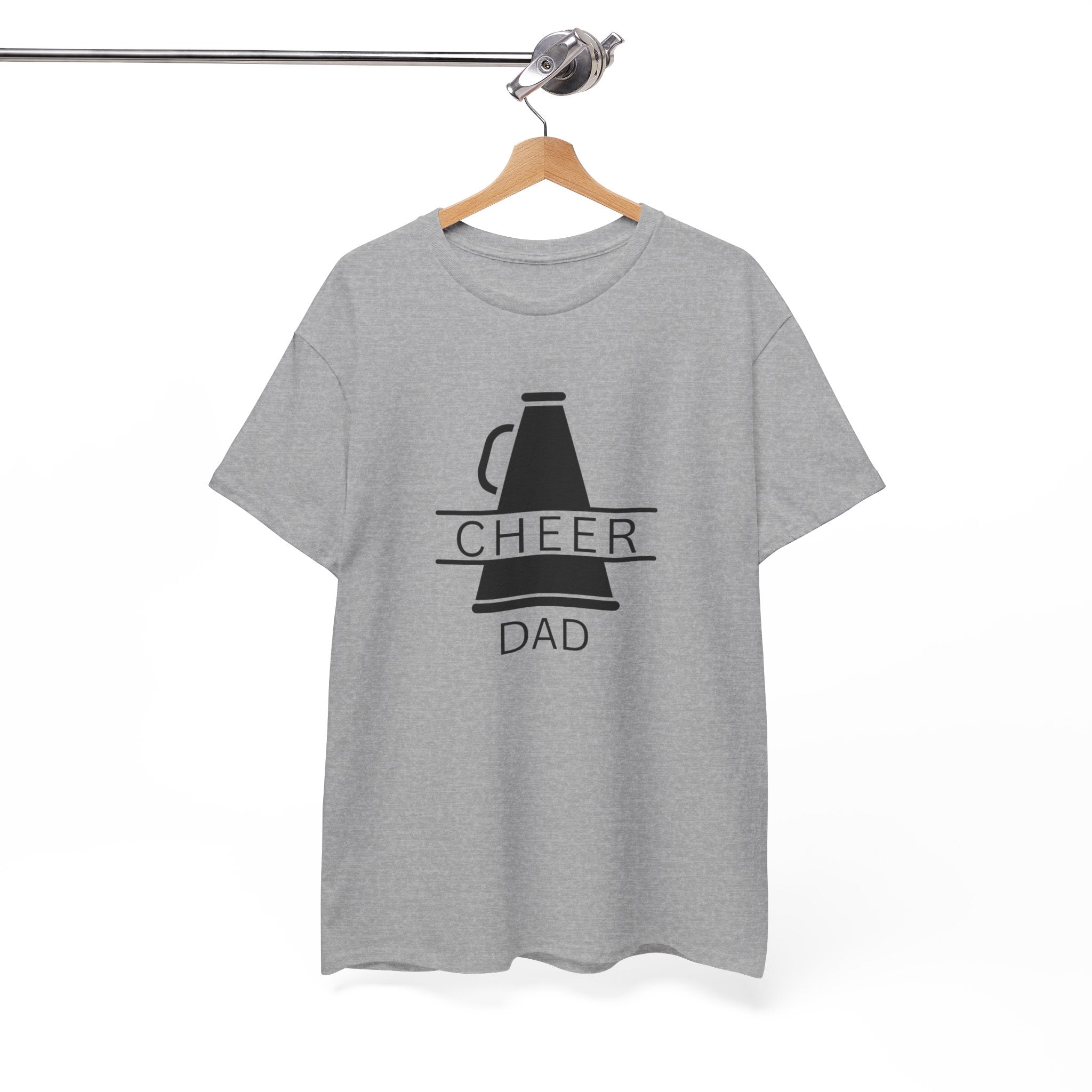 Cheer Dad T-Shirt – Megaphone Graphic Tee for Proud Cheerleading Fathers