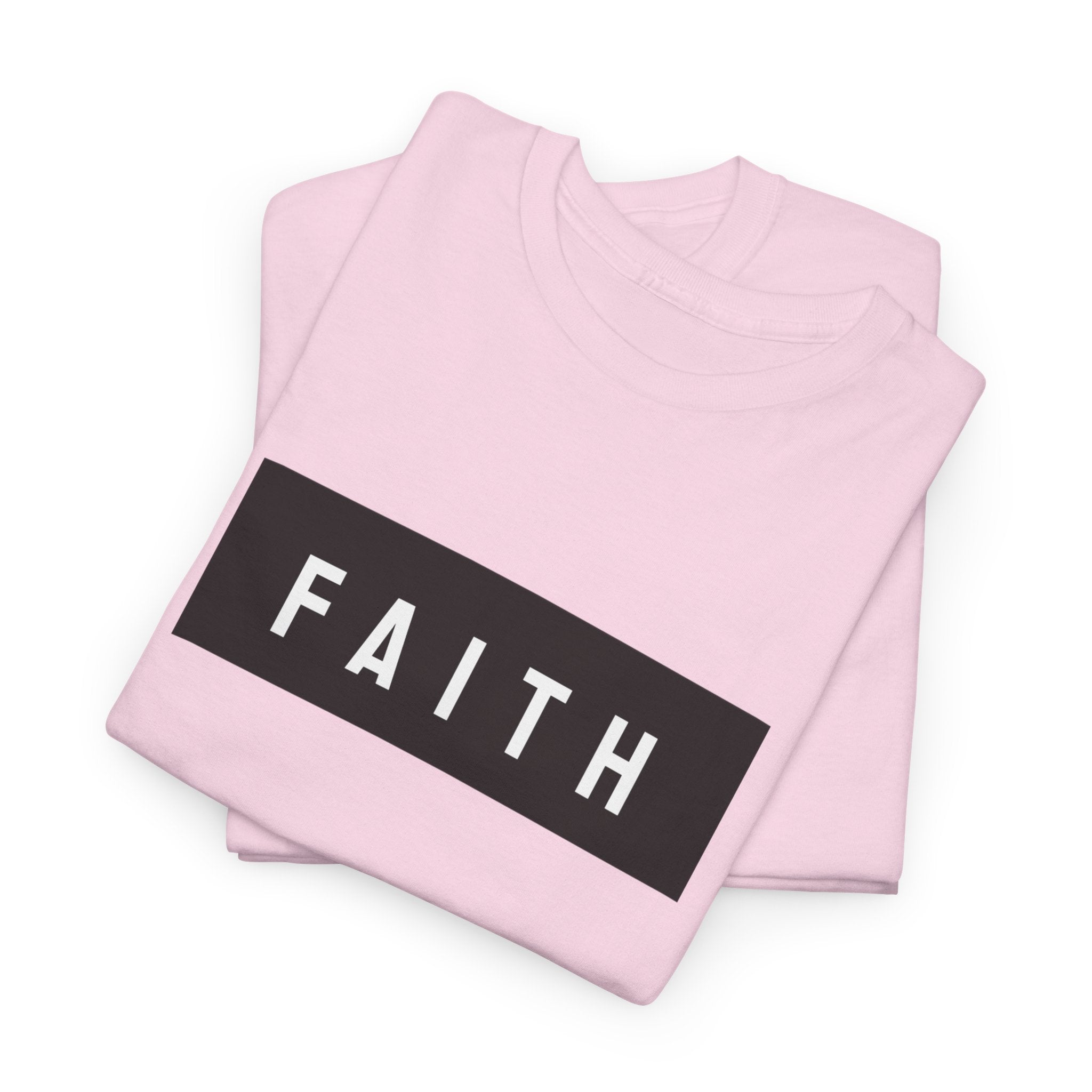Faith Graphic Tee — Minimal Black Box Christian T-Shirt