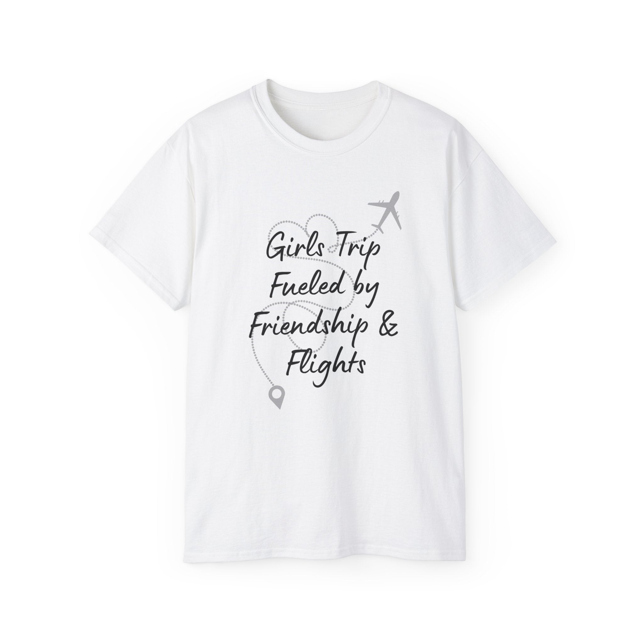 Girls Trip Tee — "Girls Trip Fueled by Friendship & Flights" Travel Shirt