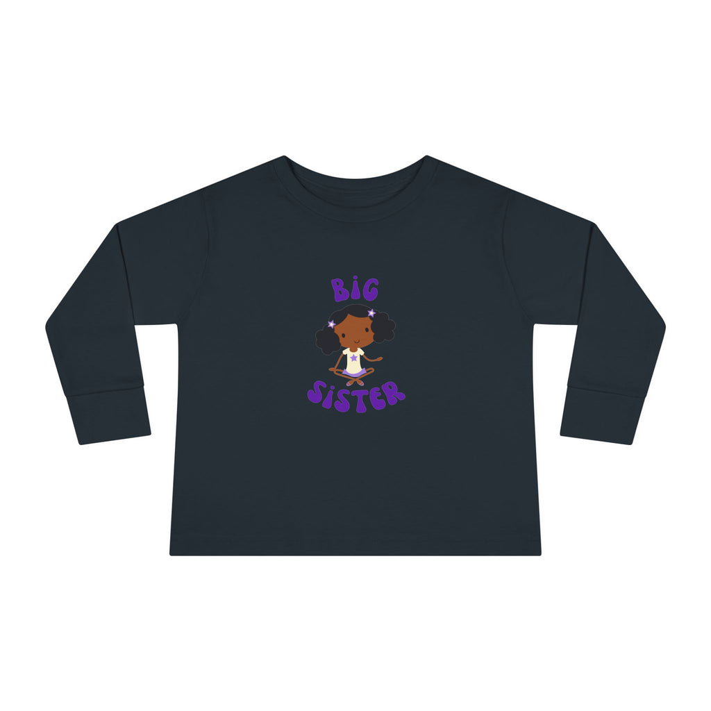 Big Sister Toddler Long Sleeve Tee — Cute Sister Announcement Shirt