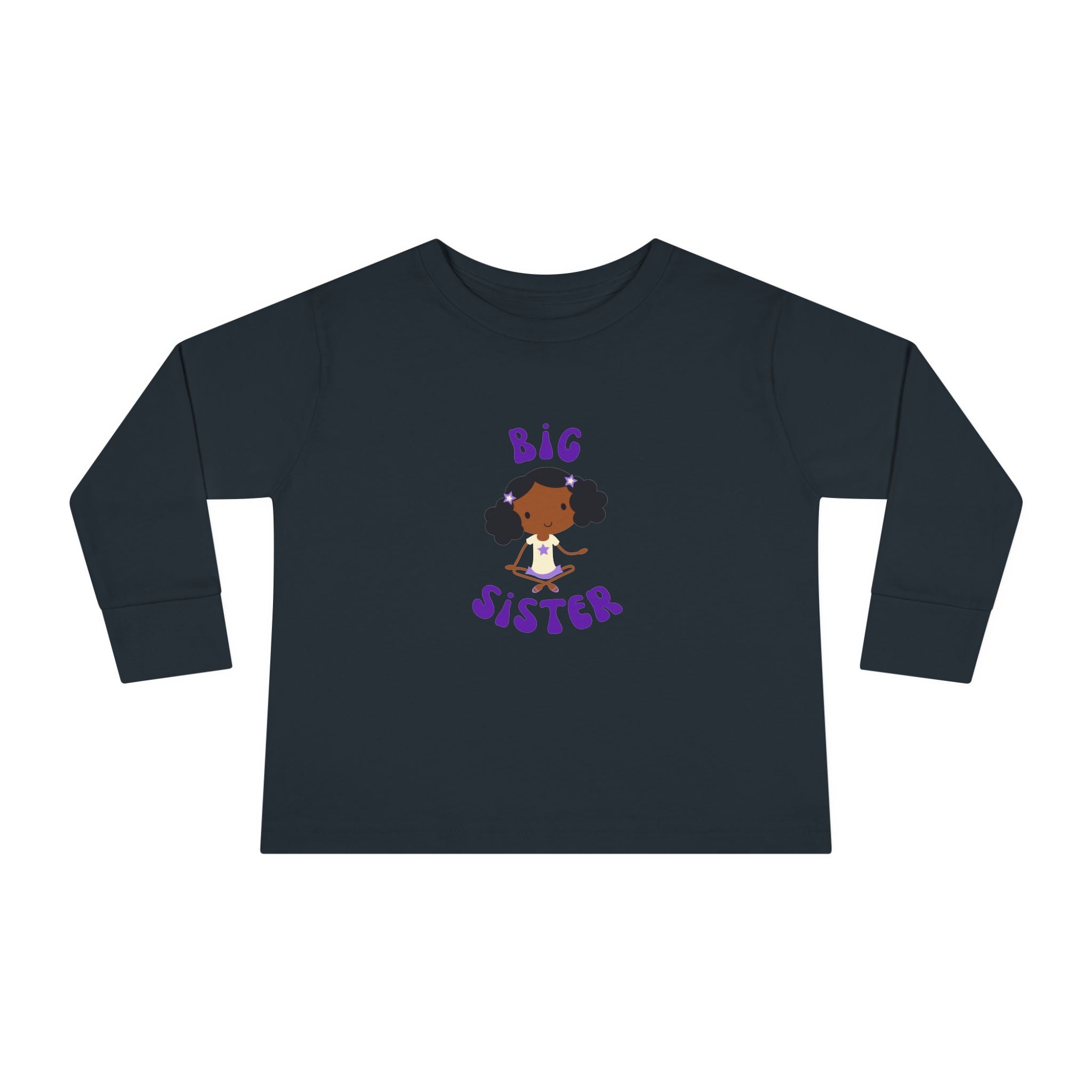 Big Sister Toddler Long Sleeve Tee — Cute Sister Announcement Shirt