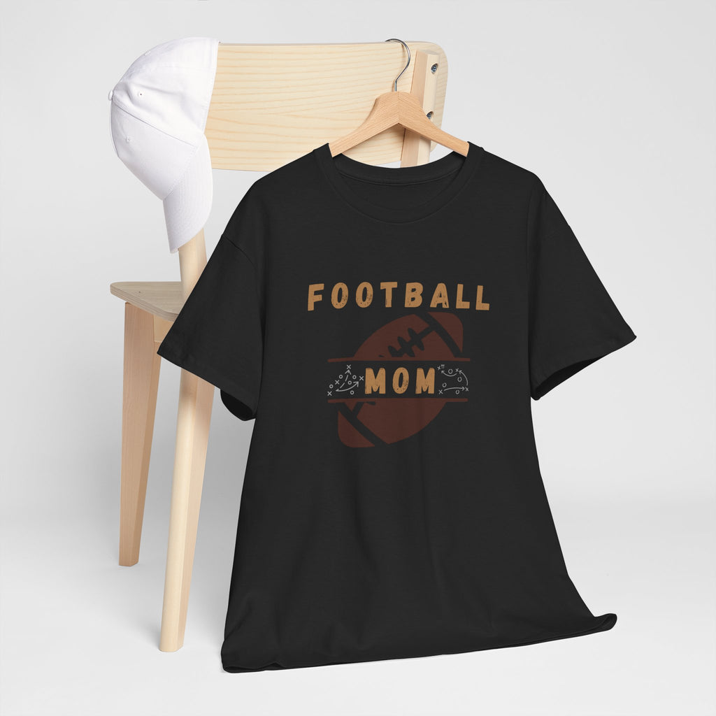 Football Mom T-Shirt — Retro Brown Football Design