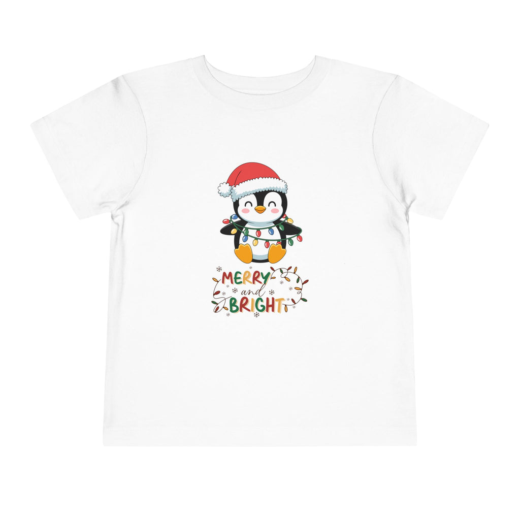 Merry & Bright Penguin Christmas Toddler Tee