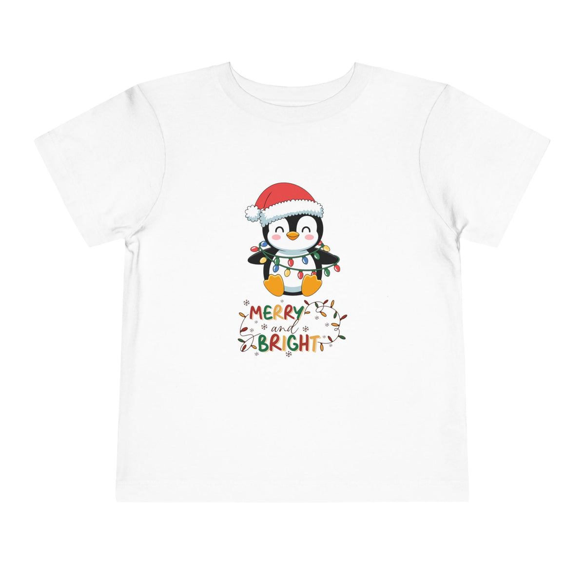 Merry & Bright Penguin Christmas Toddler Tee