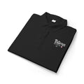 Bisma Work Polo Grey Script with Butterfly