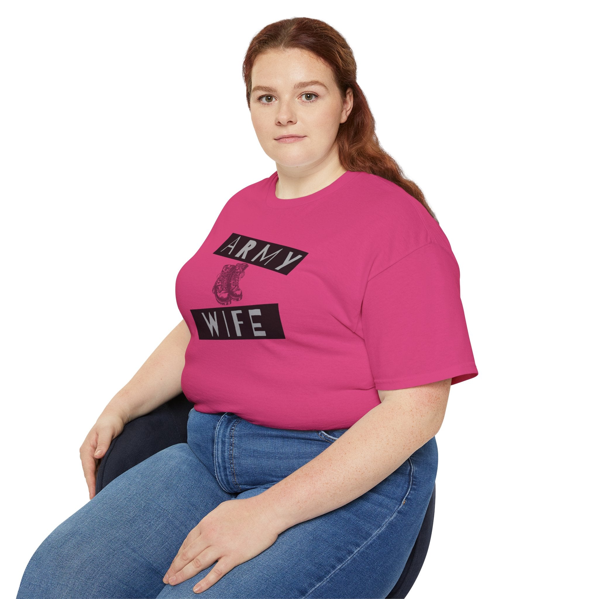 Army Wife T‑Shirt — Military Wife Tee with Combat Boot Graphic