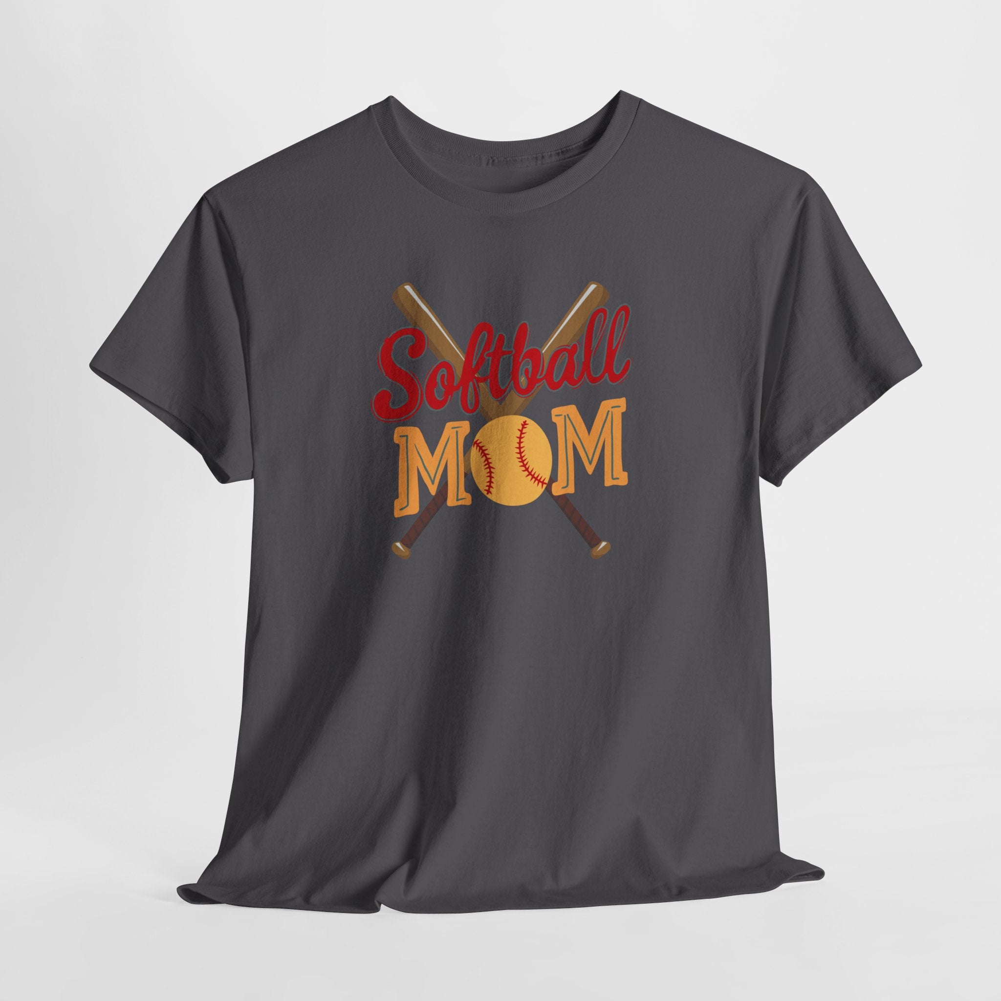 Softball Mom T‑Shirt — Retro Crossed Bats & Ball Tee for Proud Moms