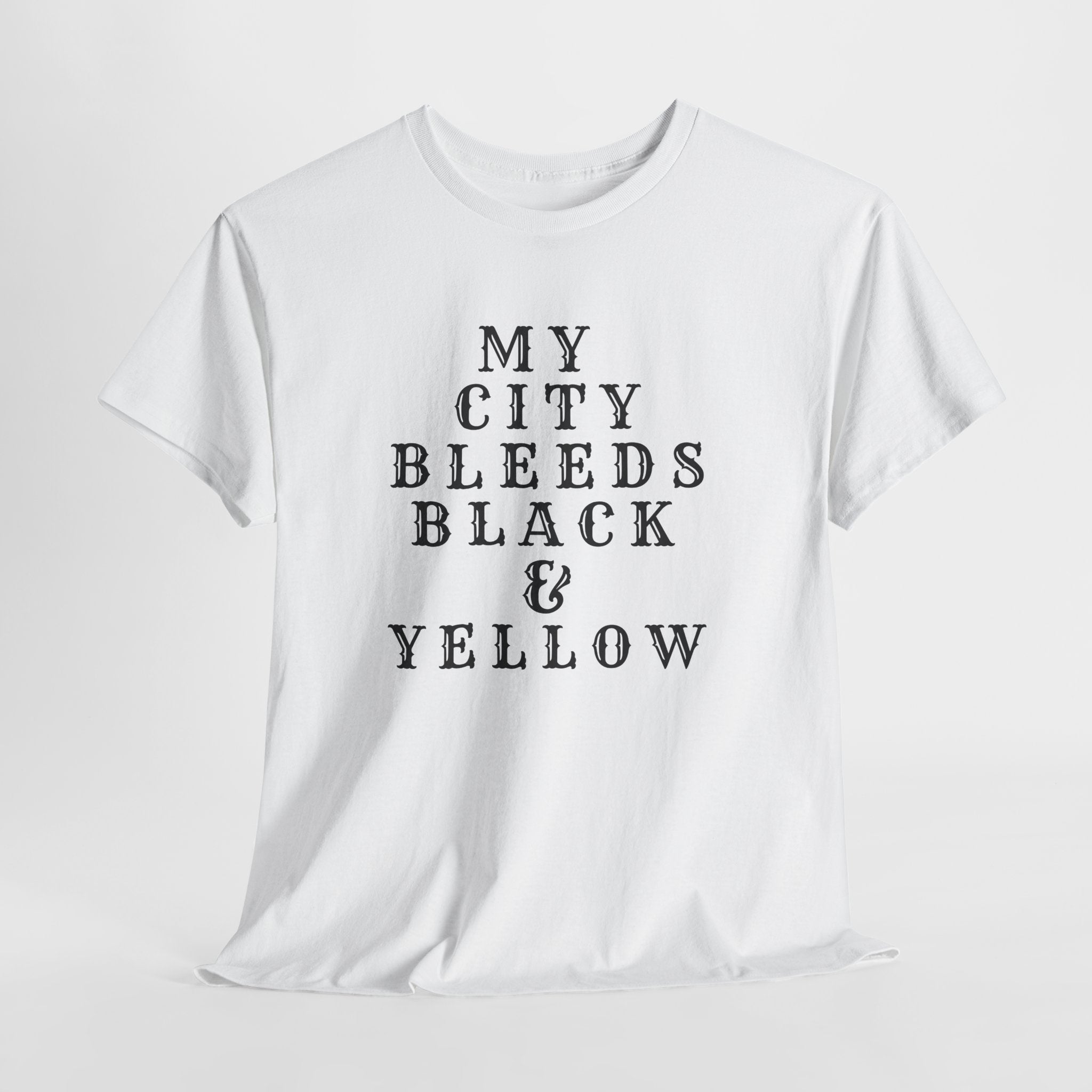 My City Bleeds Black & Yellow T‑Shirt