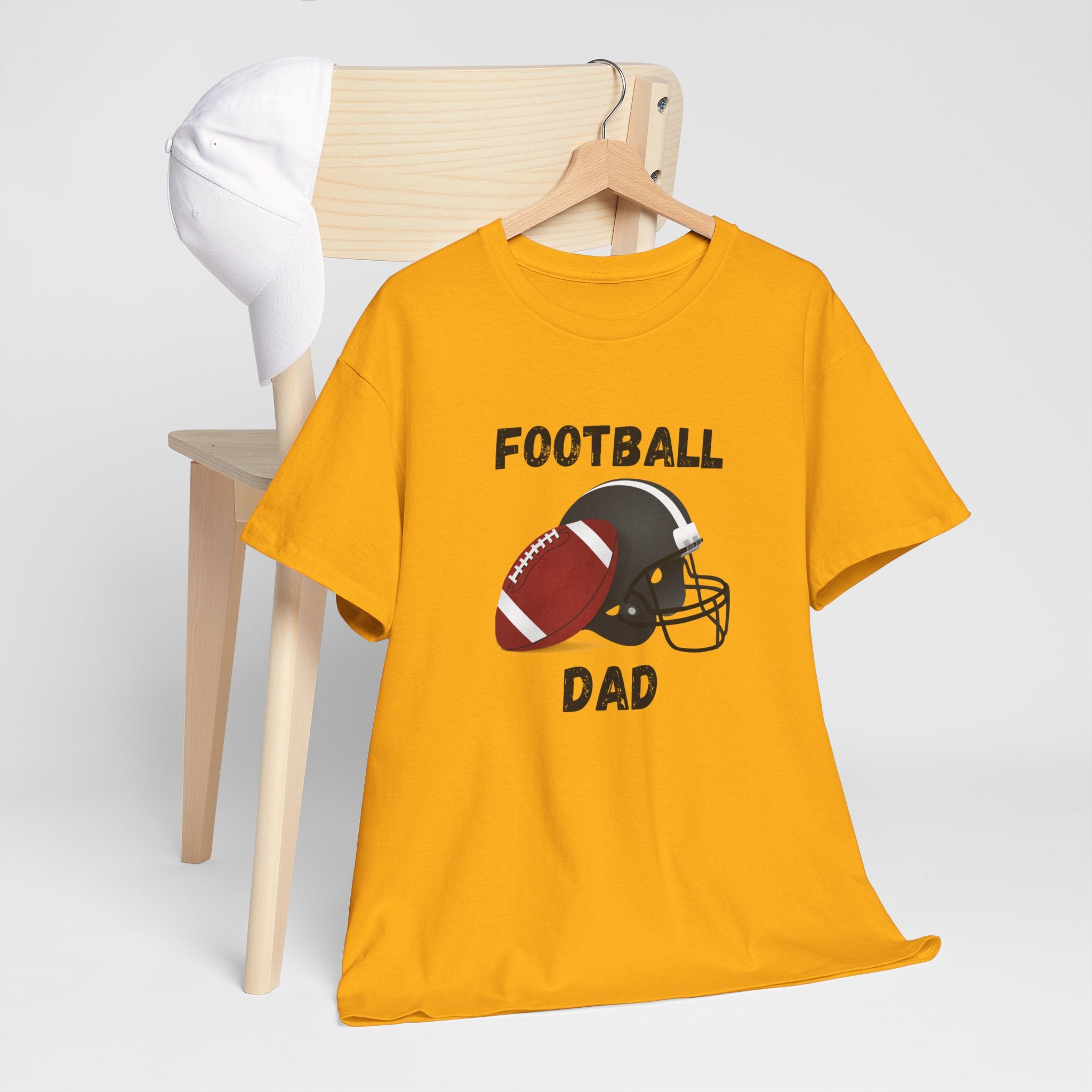 Football Dad T-Shirt — Classic Football & Helmet Tee for Proud Dads