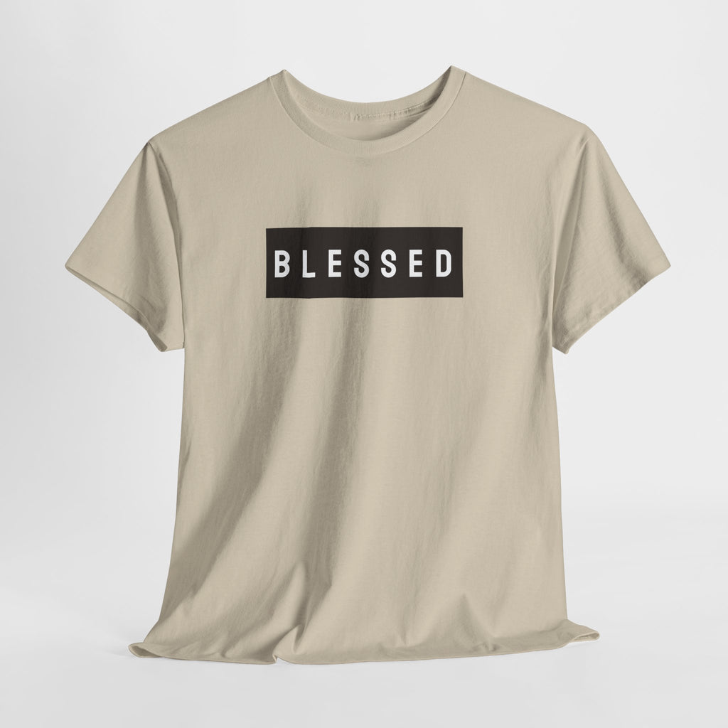 Blessed Box Logo T‑Shirt — Minimal Faith Graphic Tee