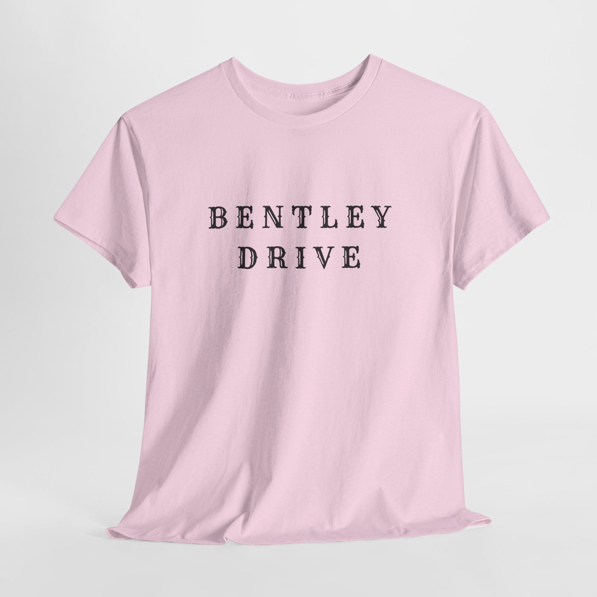 Bentley Drive Tee — Minimal Vintage Script T‑Shirt