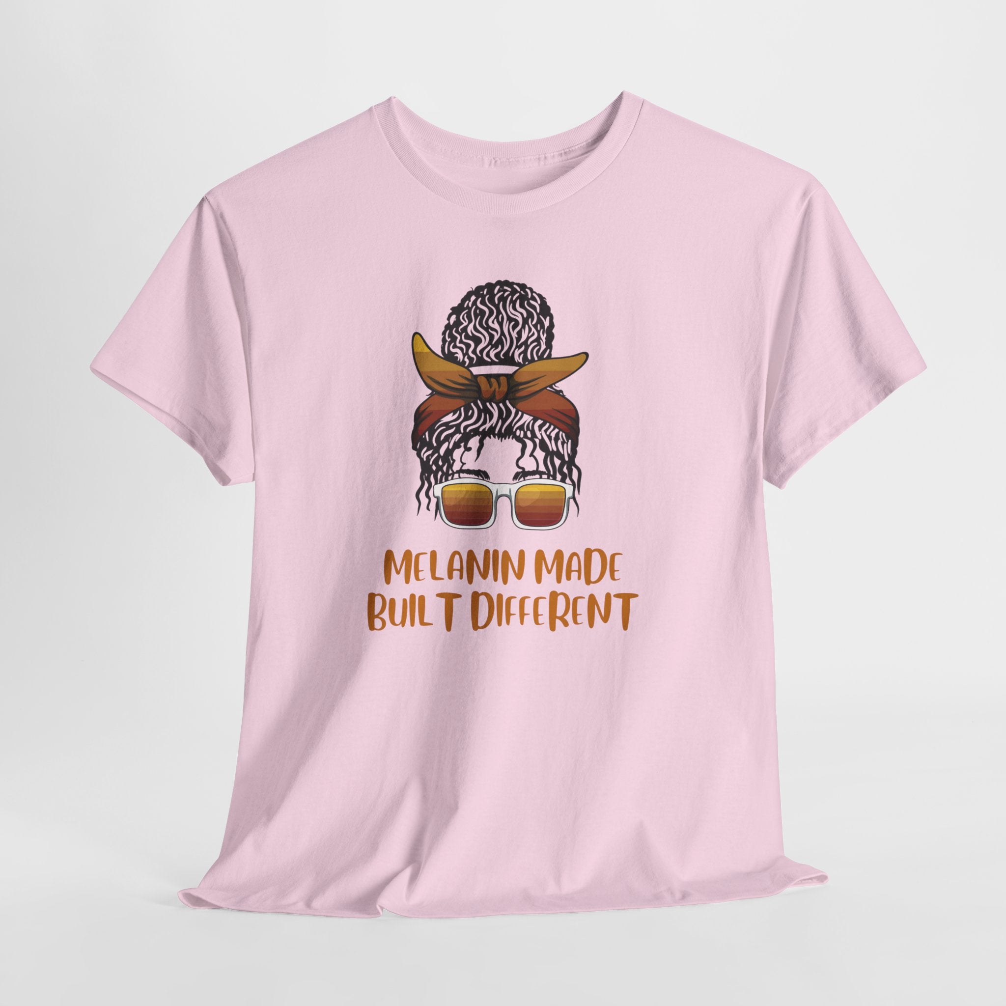 T-Shirt — "Melanin Made, Built Different" Graphic Tee