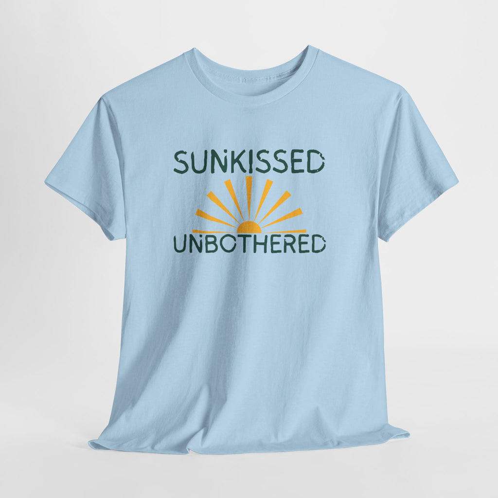 Sunkissed & Unbothered Tee — Summer Sunset Graphic T-Shirt