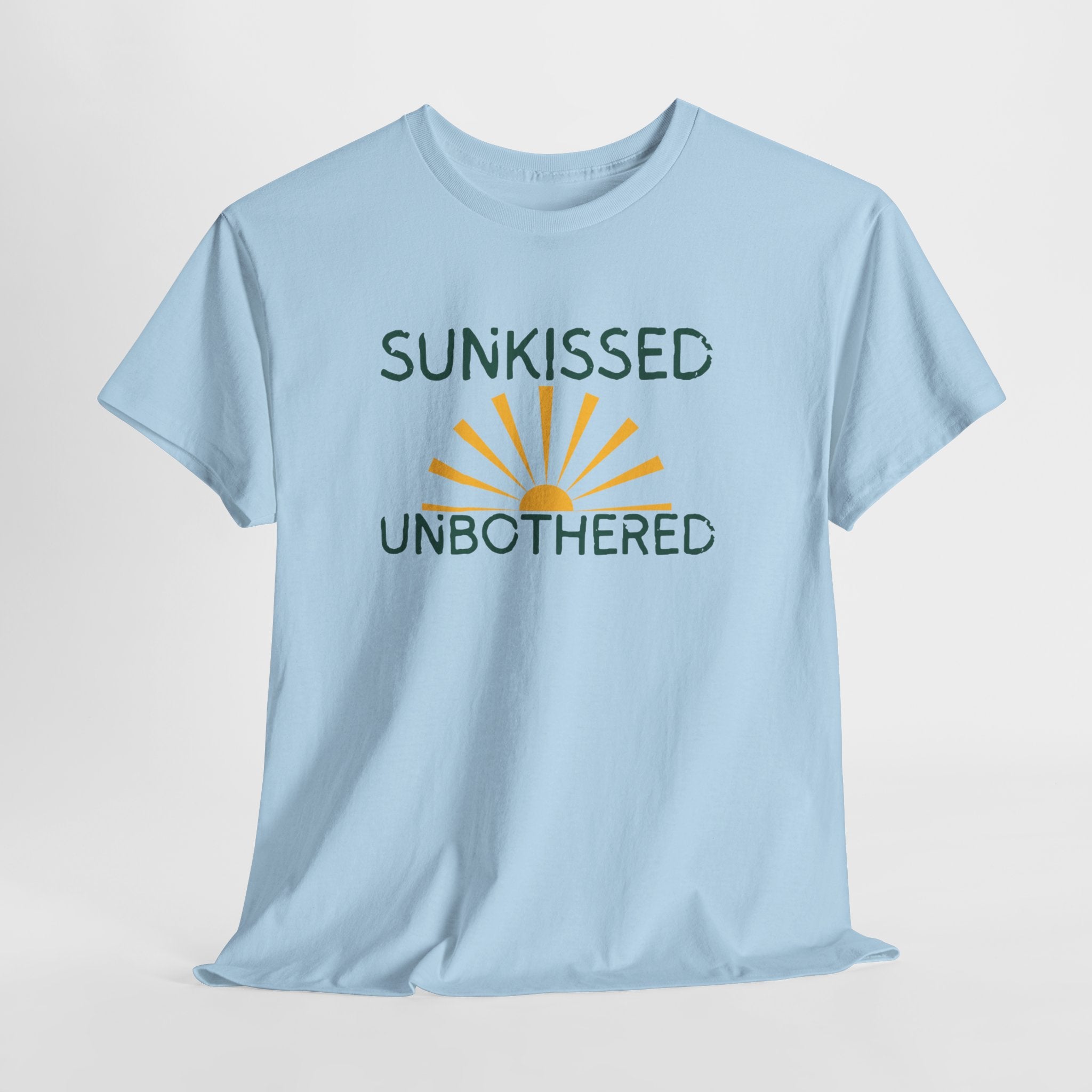 Sunkissed & Unbothered Tee — Summer Sunset Graphic T-Shirt