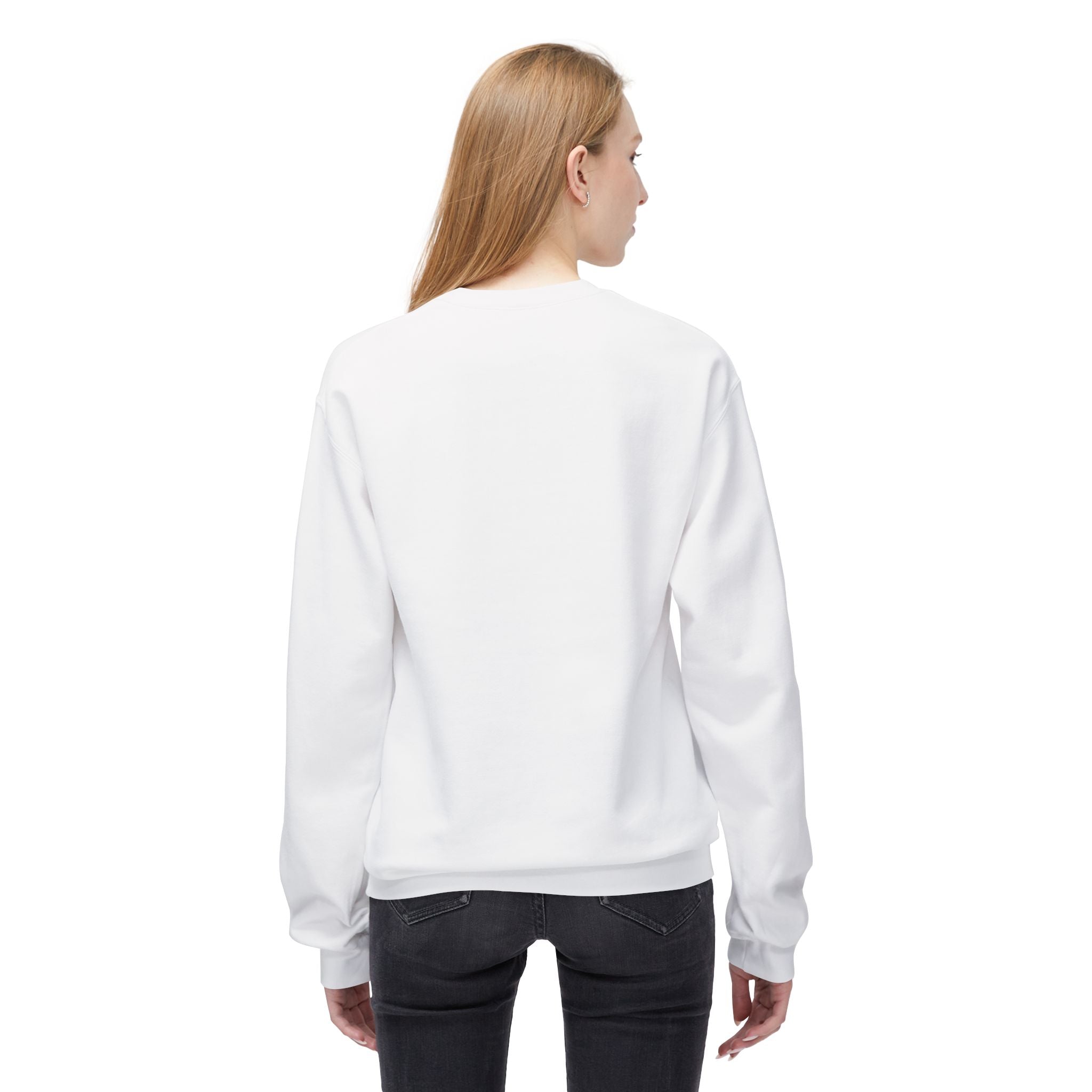 Crewneck Sweatshirt - Glitter Heart "Just a girl who loves" Cozy Graphic Pullover
