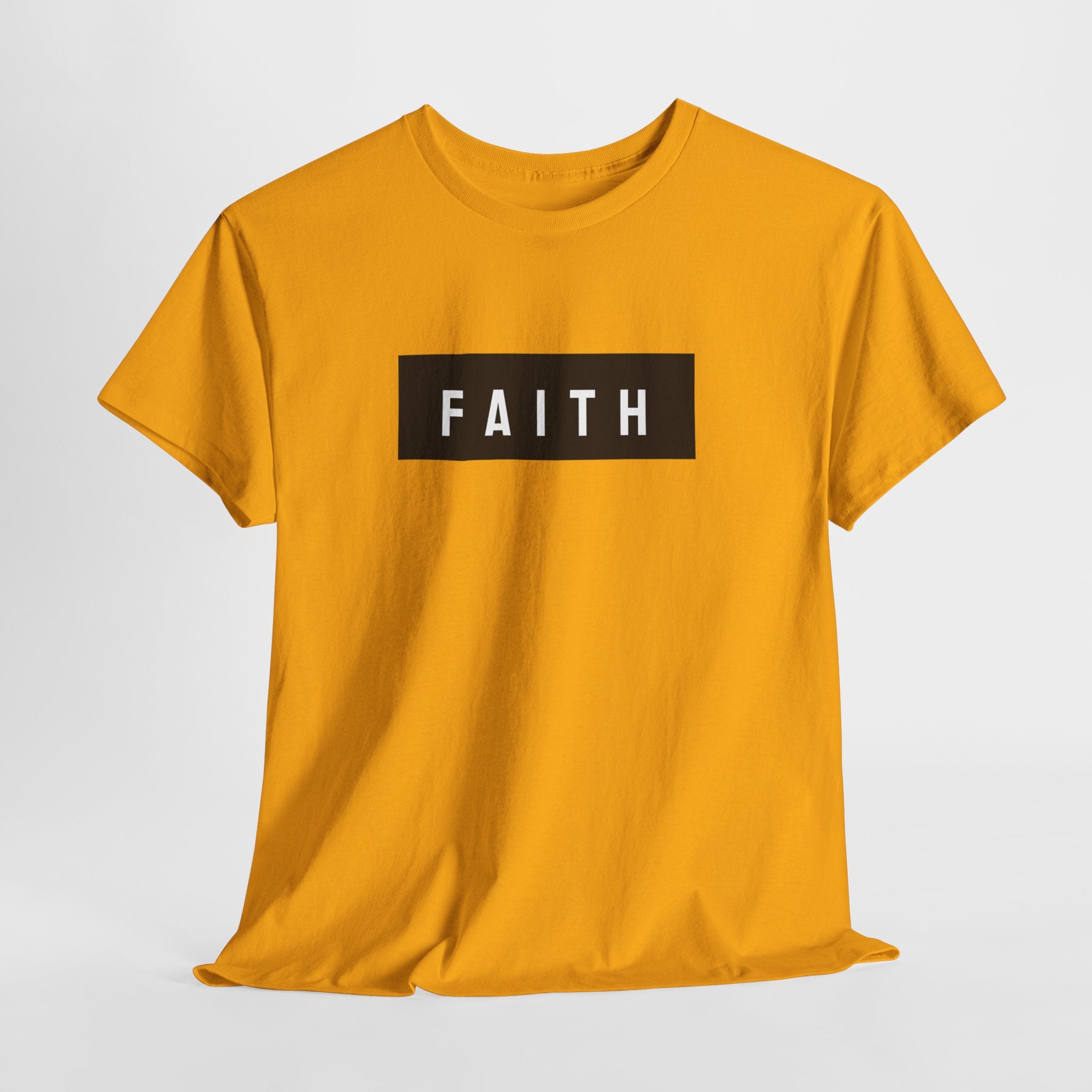 Faith Graphic Tee — Minimal Black Box Christian T-Shirt