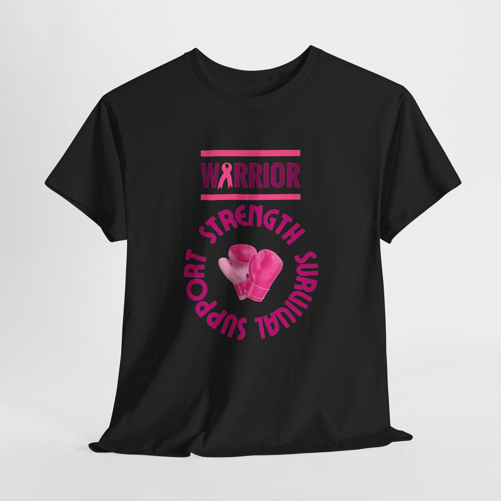 Breast Cancer Warrior T-Shirt — Strength, Support, Survival Pink Gloves Design