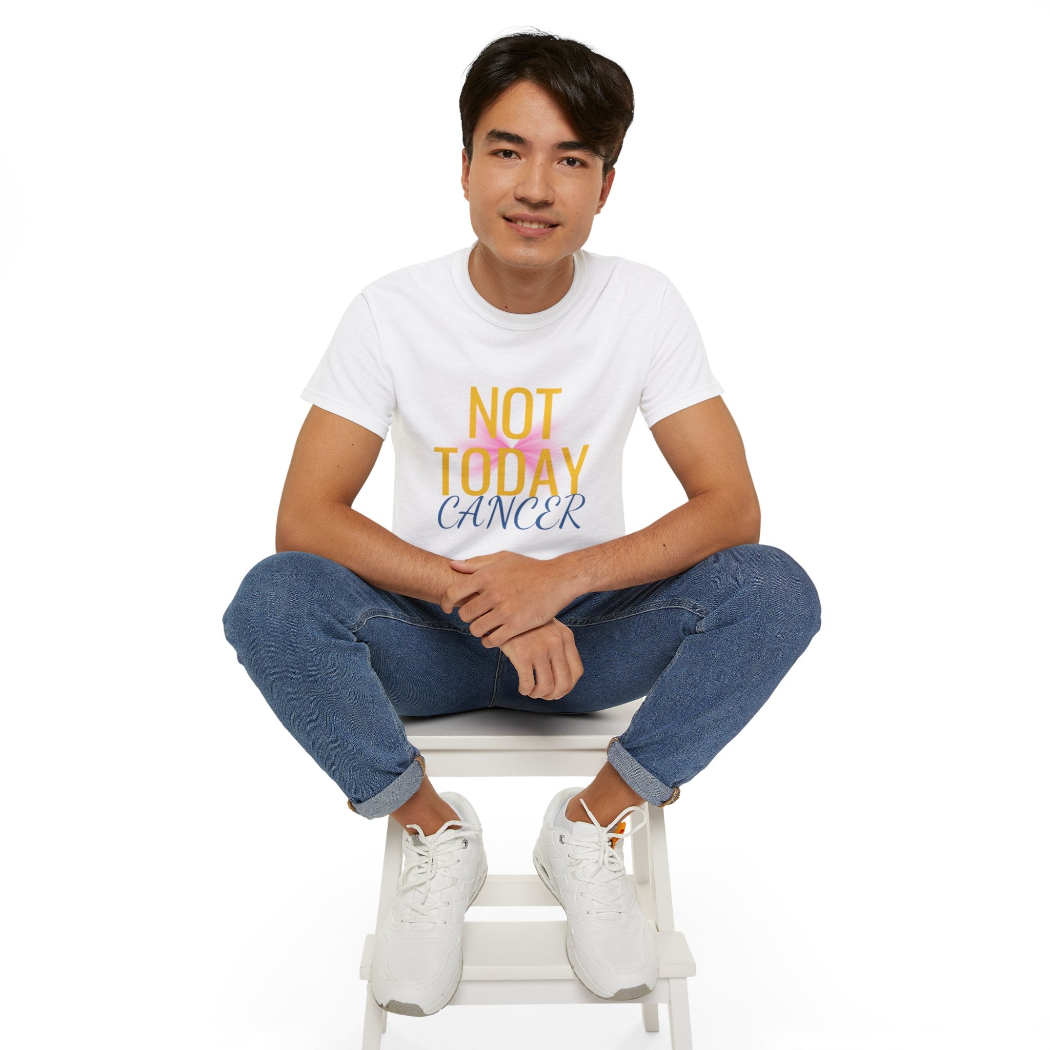 Not Today Cancer T-Shirt — Inspirational Cancer Awareness Tee with Pink Ribbon