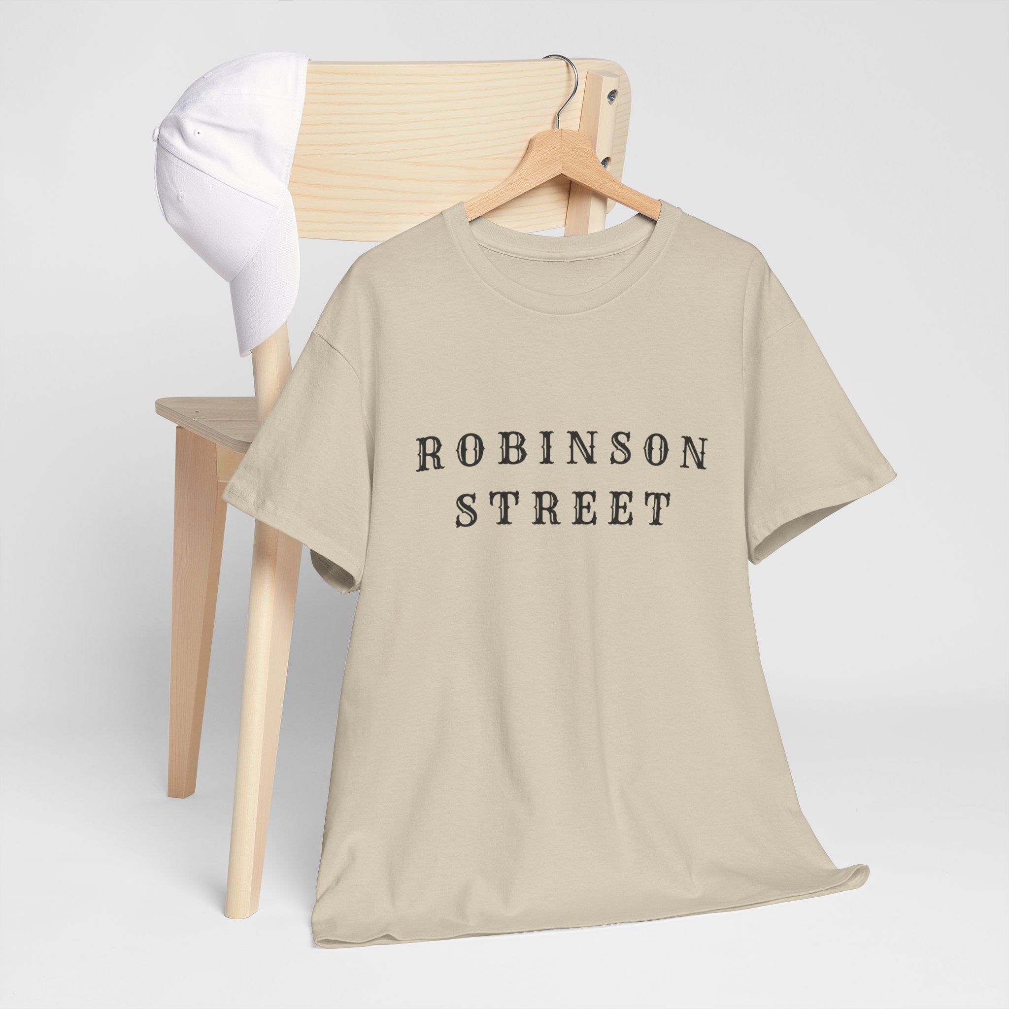 Robinson Street T-Shirt — Minimal Vintage Text Tee