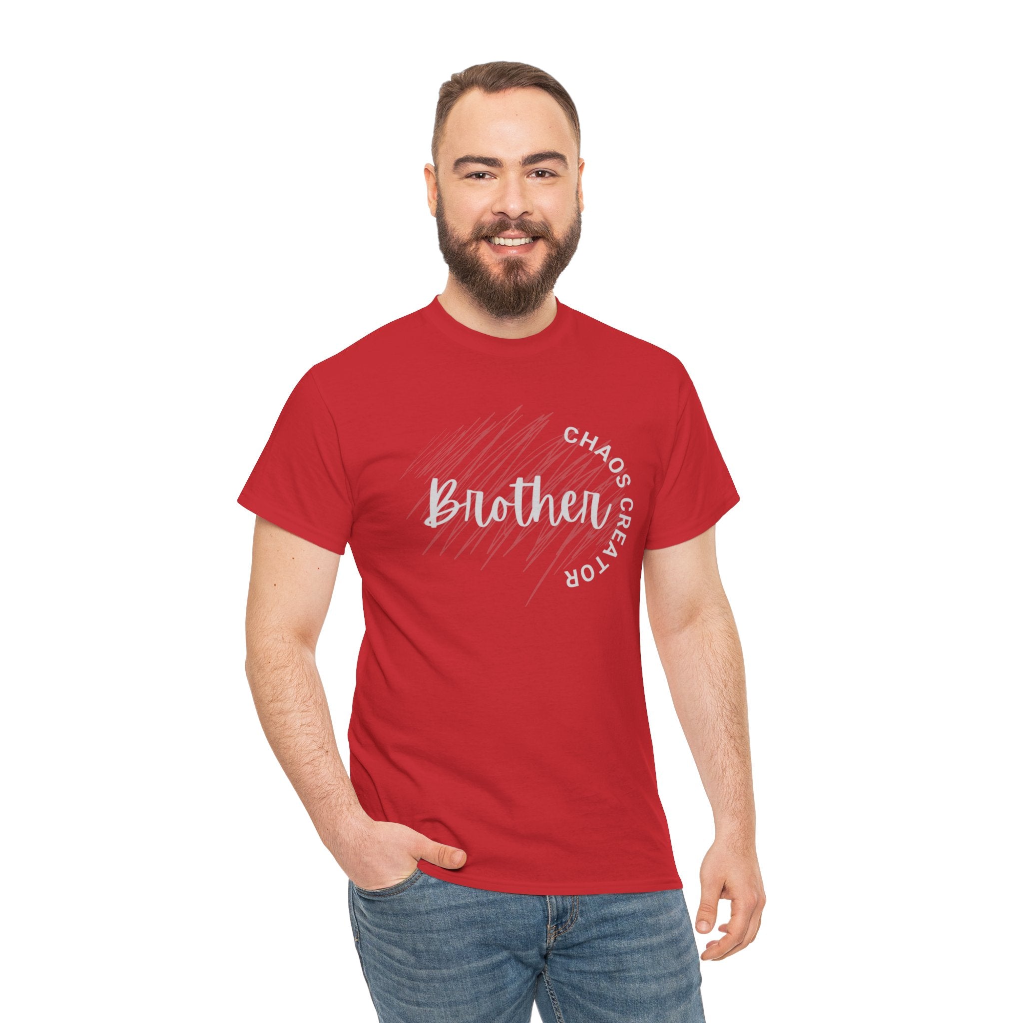 Brother Chaos Creator Graphic Tee — 'Brother' Script with 'Chaos Creator' Circle Design