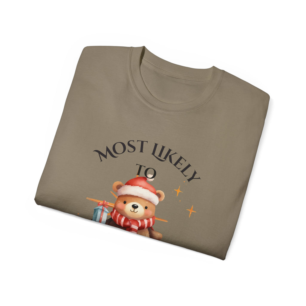 Most Likely To Forget the Rules Secret Santa Tee, Cute Holiday T-Shirt, Christmas Gift, Unisex Cotton Shirt, Fun Party Wear