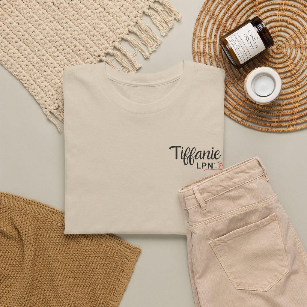T-Shirt — "Tiffanie LPN" Minimalist Nurse Tee
