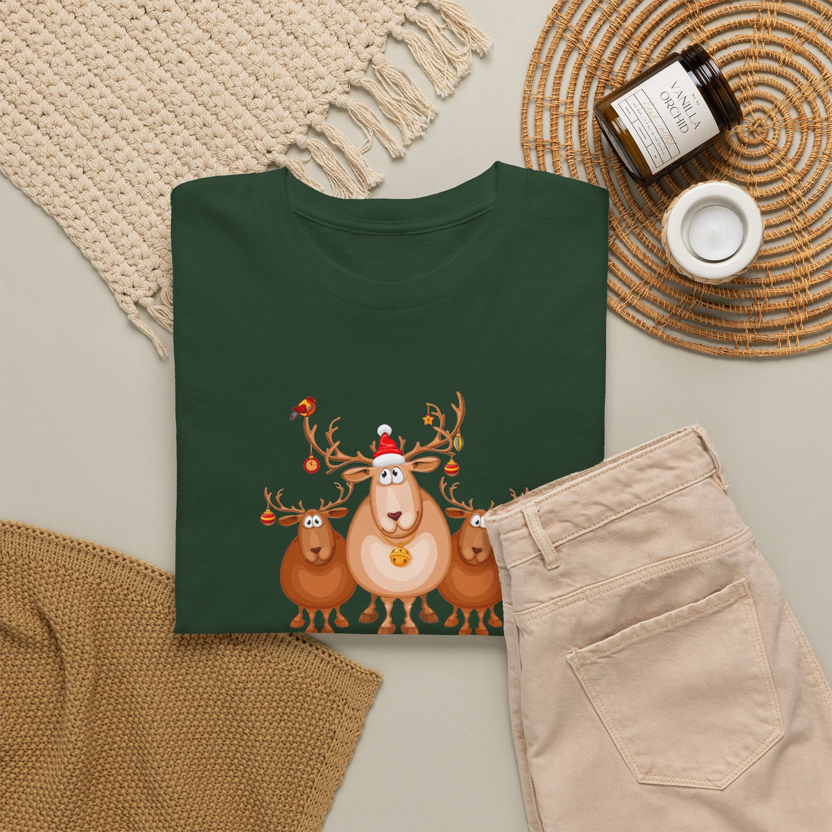Silent Night, Not in This Family Christmas Reindeer T-Shirt