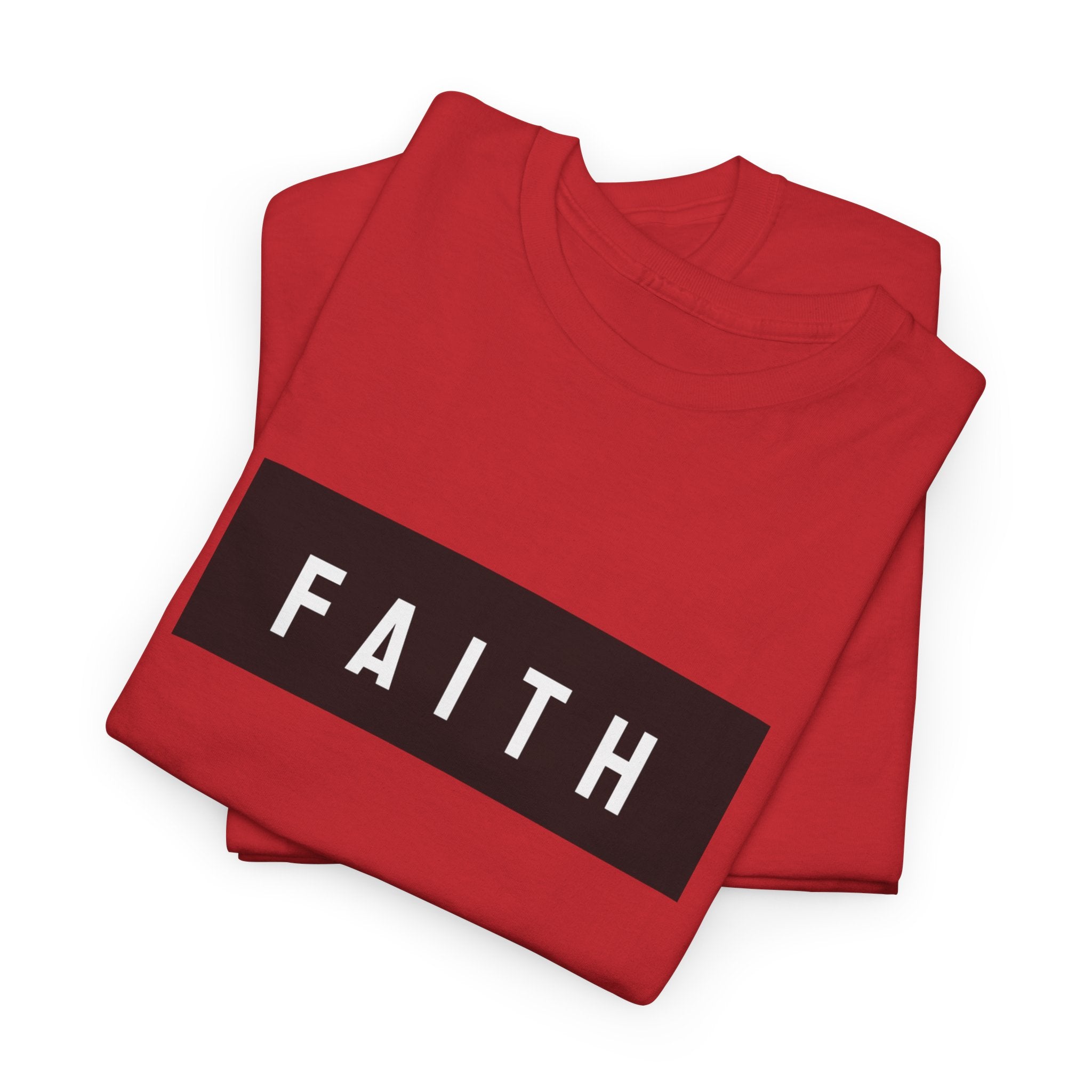 Faith Graphic Tee — Minimal Black Box Christian T-Shirt