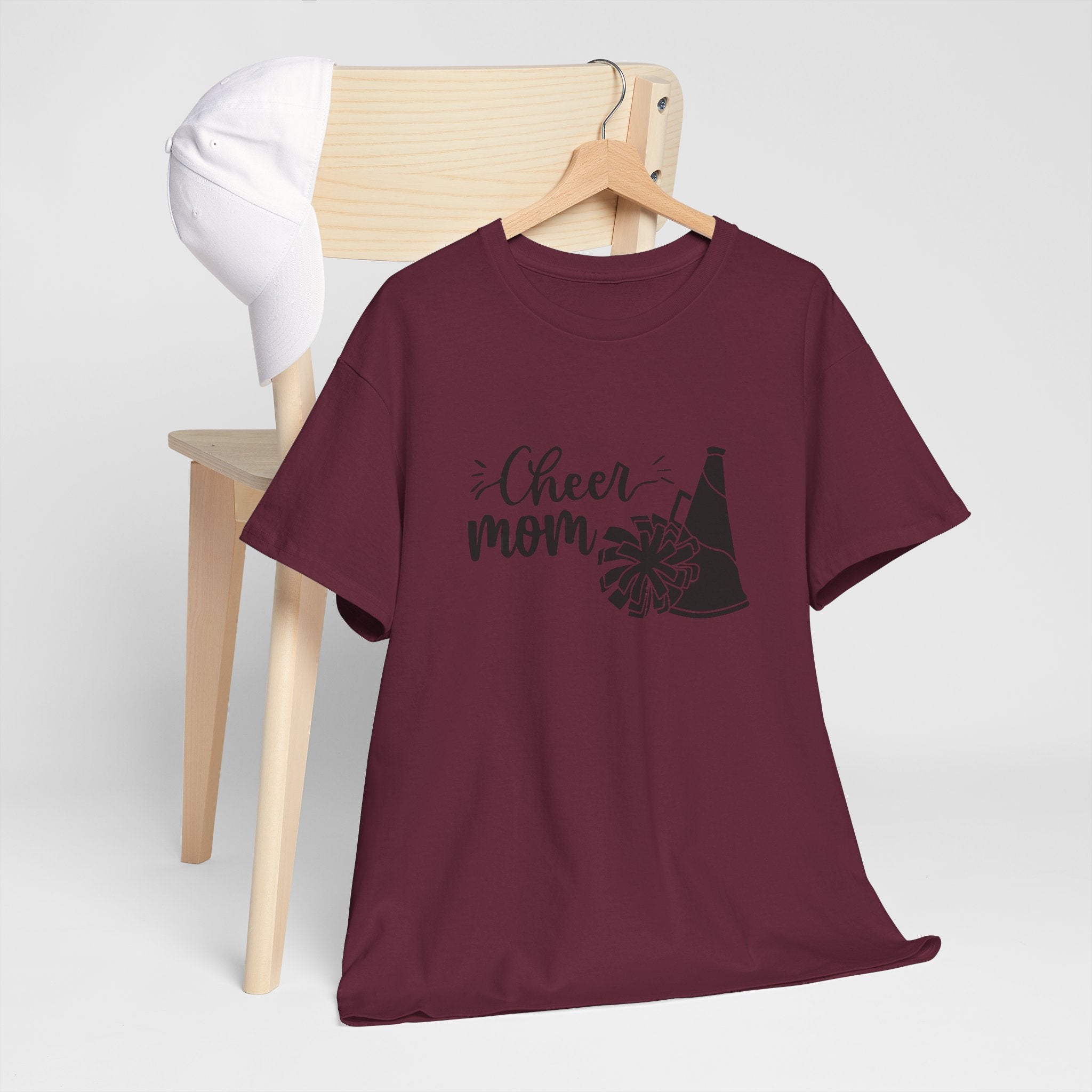 Cheer Mom T-Shirt — Pom Pom & Megaphone Mom Tee