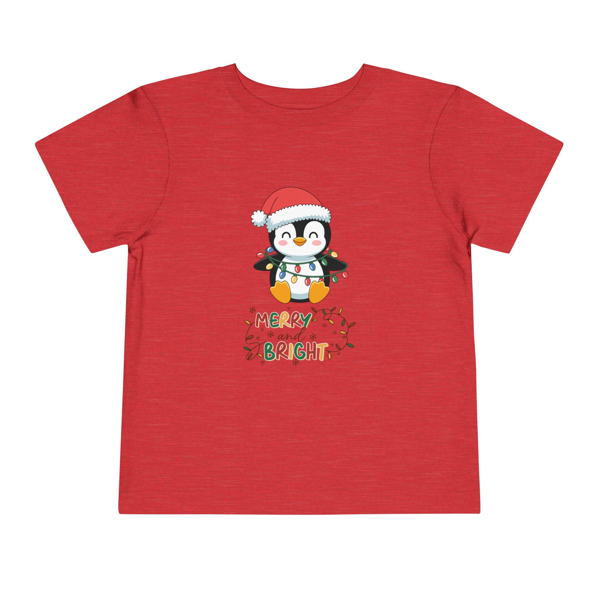 Merry & Bright Penguin Christmas Toddler Tee