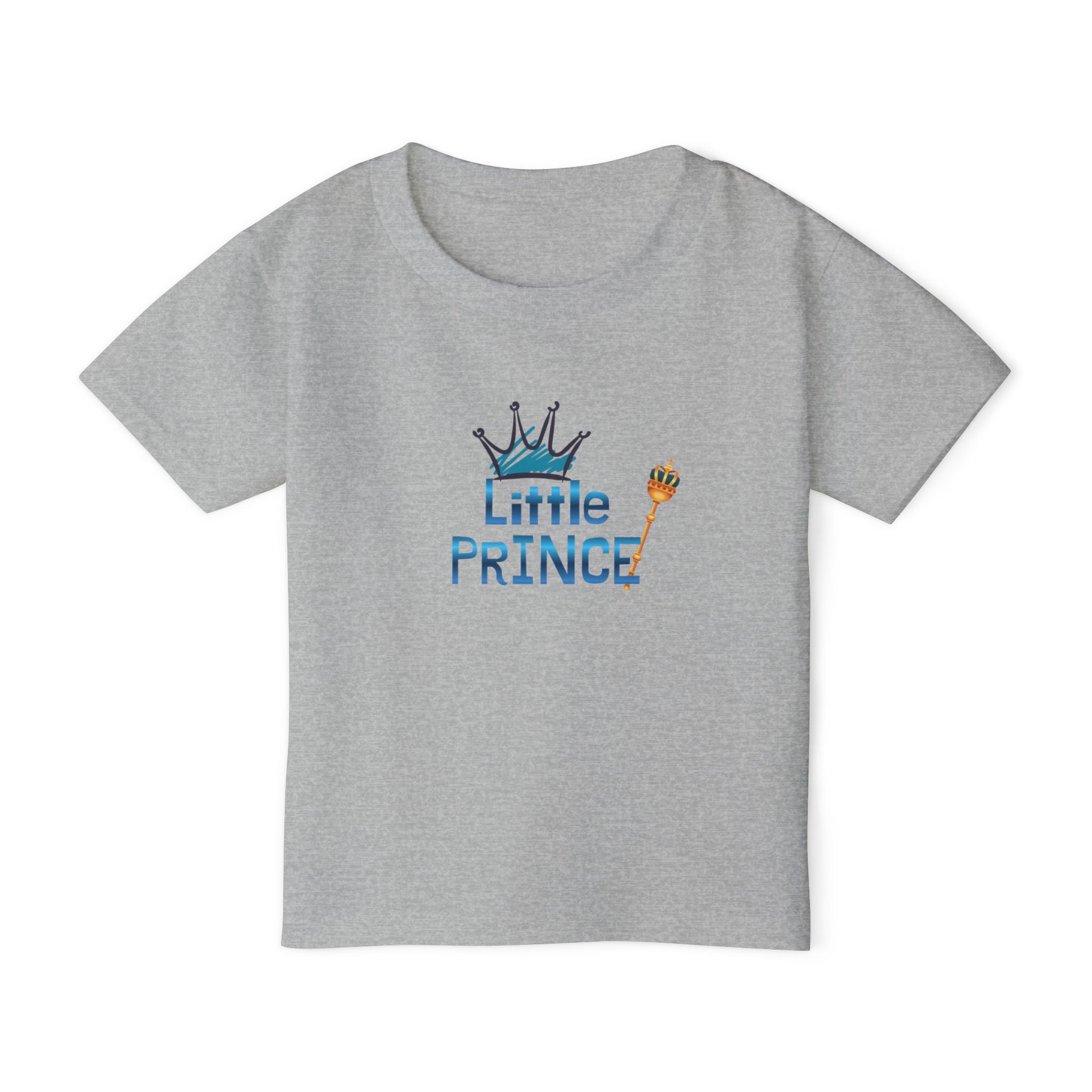 Toddler T-Shirt — “Little Prince” Blue Crown Cute Kids Tee