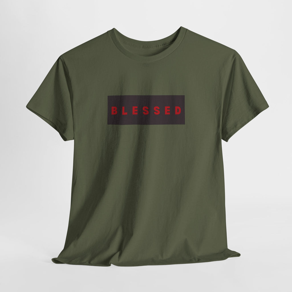Blessed Box Logo T-Shirt — Minimal Christian Faith Tee