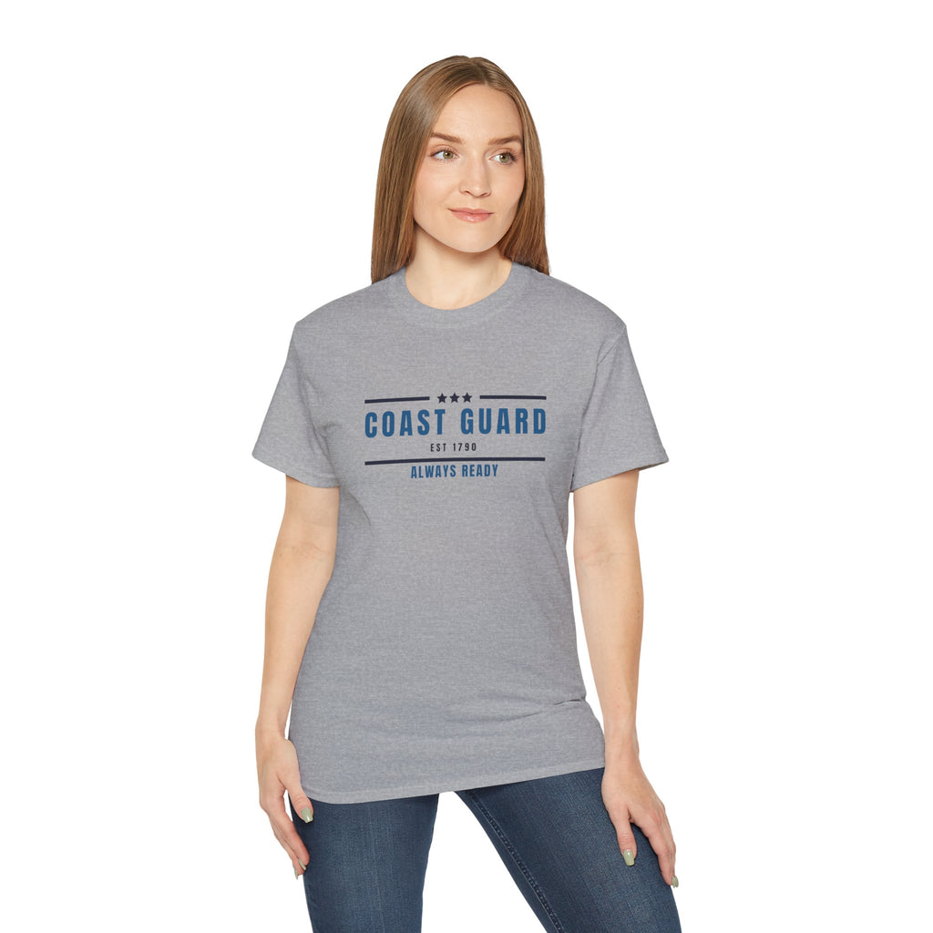 Coast Guard "Always Ready" Tee — Patriotic Military Crew Shirt