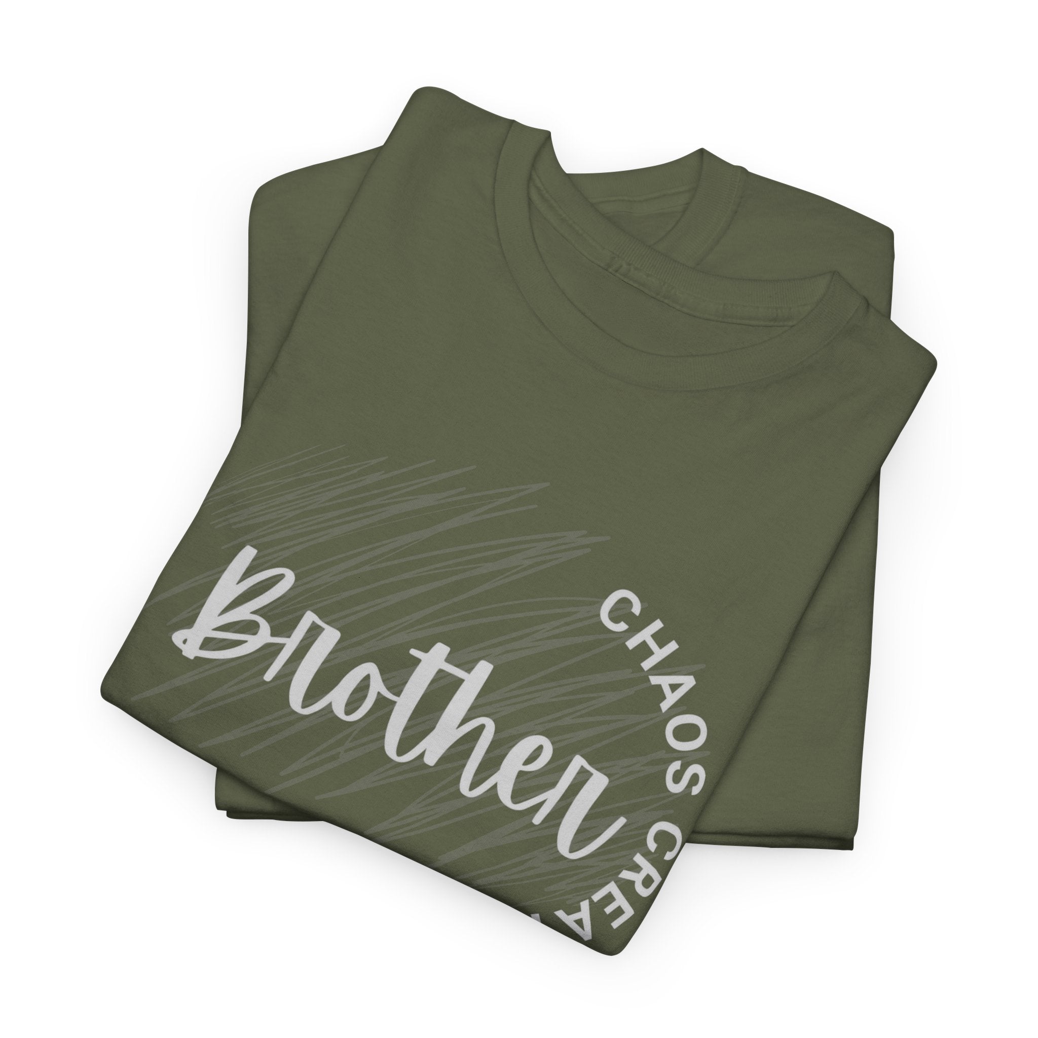 Brother Chaos Creator Graphic Tee — 'Brother' Script with 'Chaos Creator' Circle Design