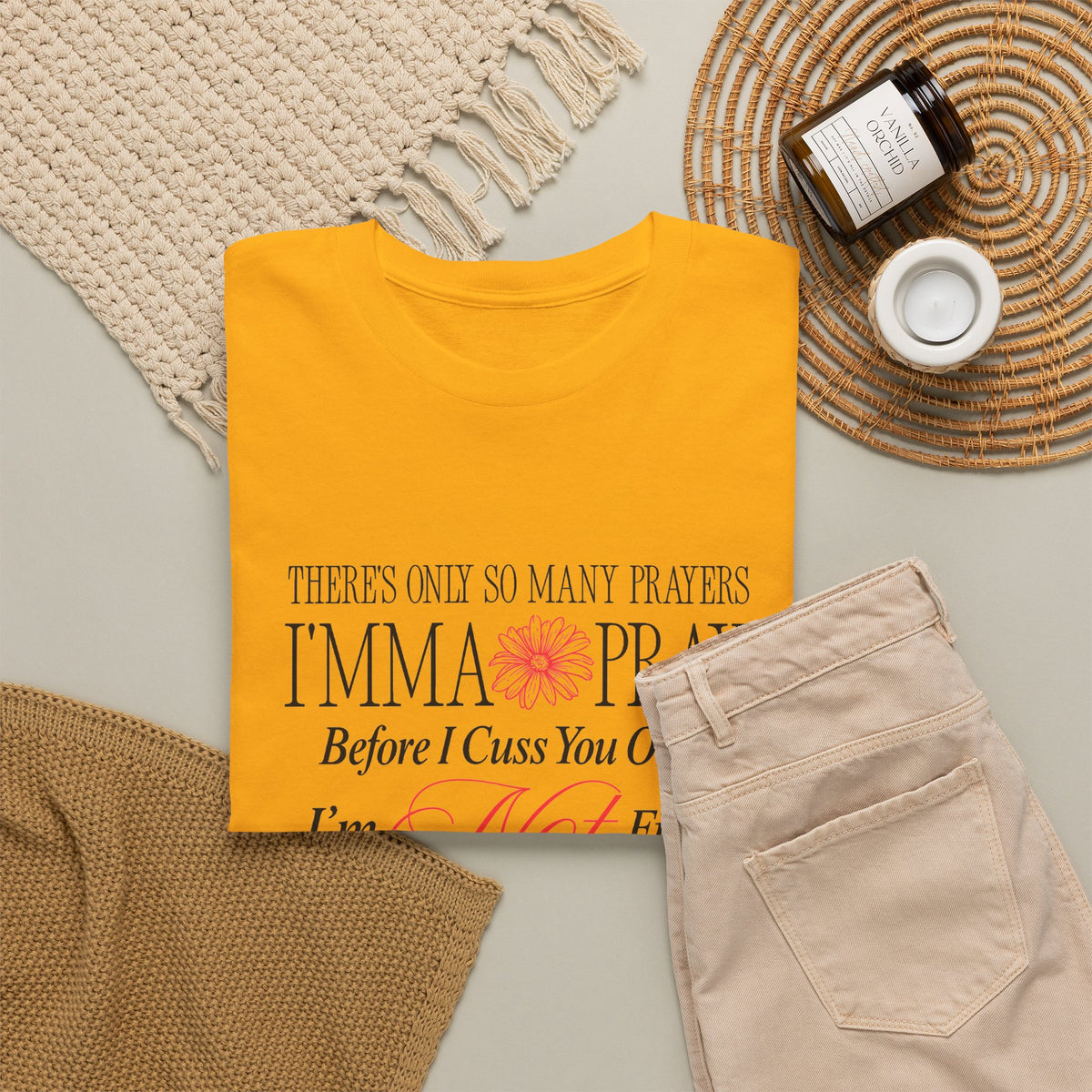 T-Shirt — "Imma Pray Before I Cuss You Out" Funny Christian Prayer Tee