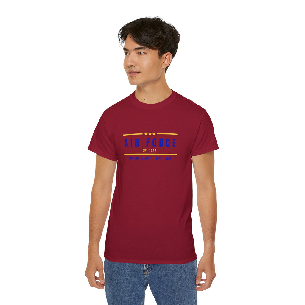 Air Force Vintage Stripe Tee — "Air Force" Graphic T-Shirt