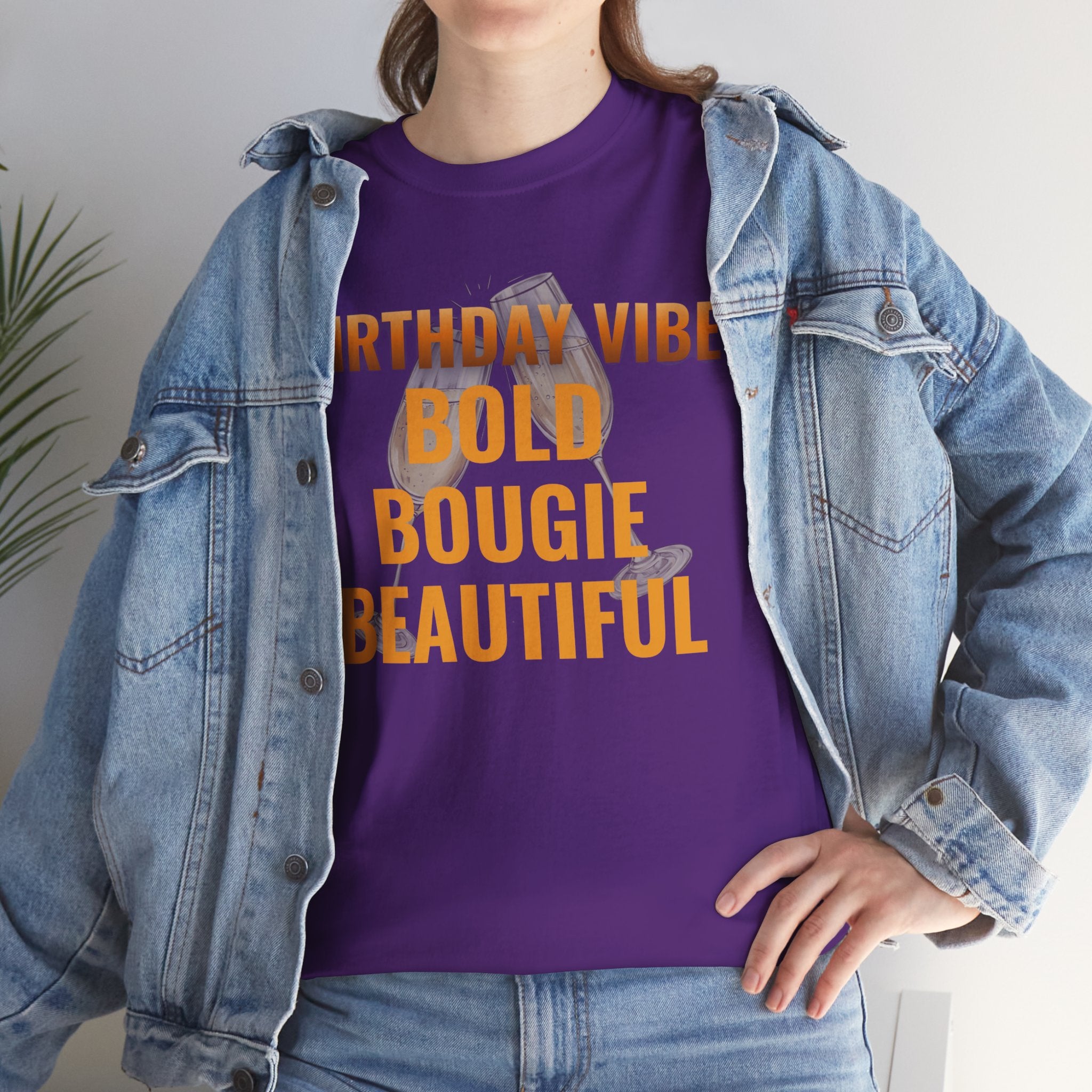 Birthday Vibe Tee — "Bold Bougie Beautiful" Graphic T-Shirt