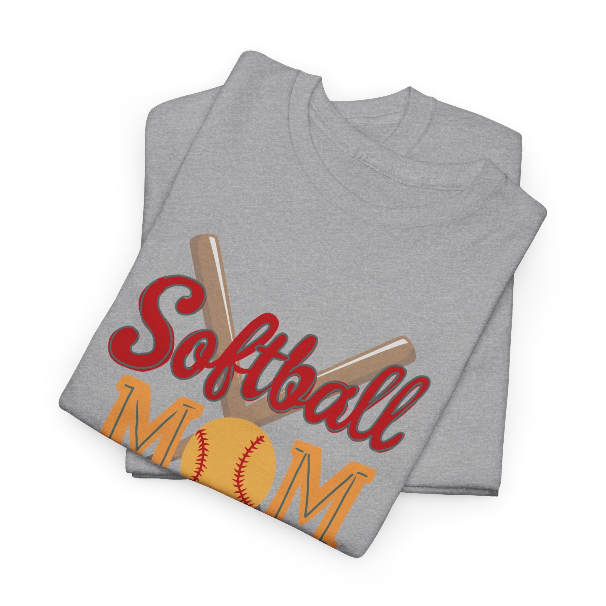 Softball Mom T‑Shirt — Retro Crossed Bats & Ball Tee for Proud Moms