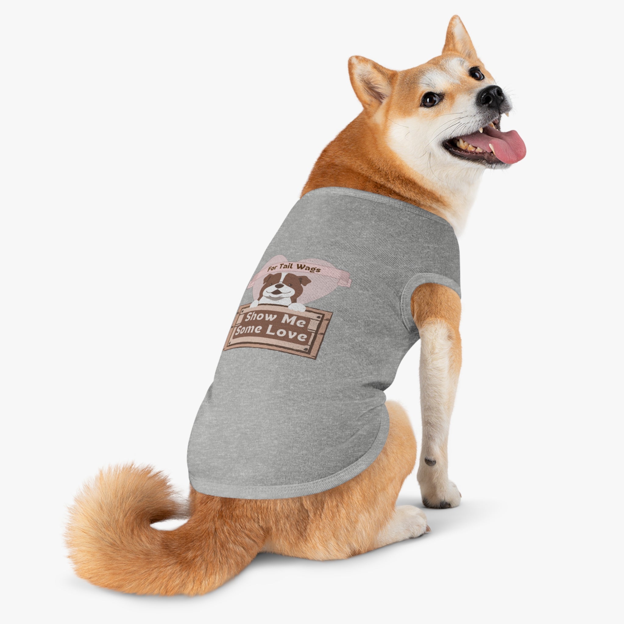 Pet Tank Top - "Show Me Some Love" Dog Graphic Tank for Tail-Wagging Pups