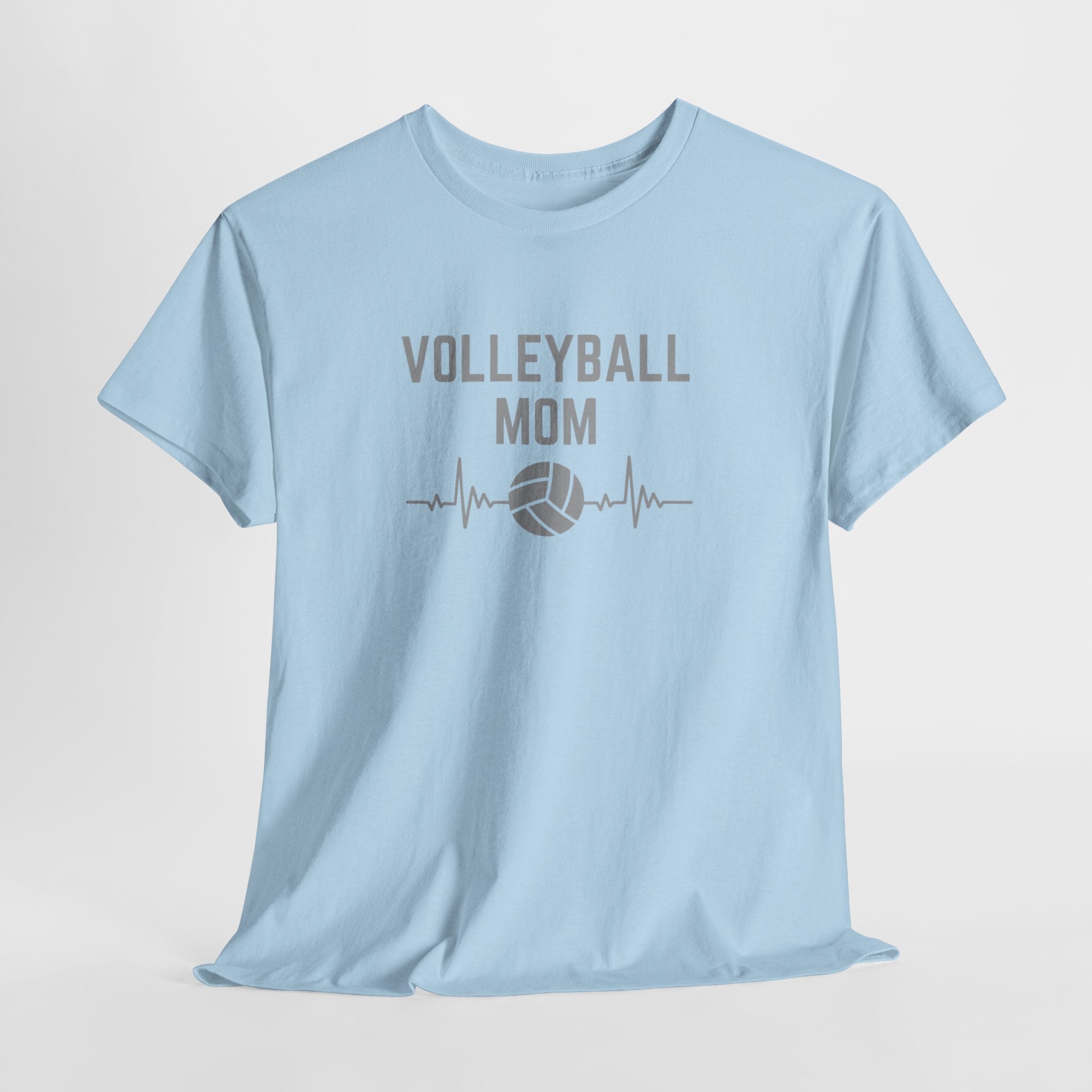 Volleyball Mom T-Shirt — Heartbeat Volleyball Tee for Proud Moms
